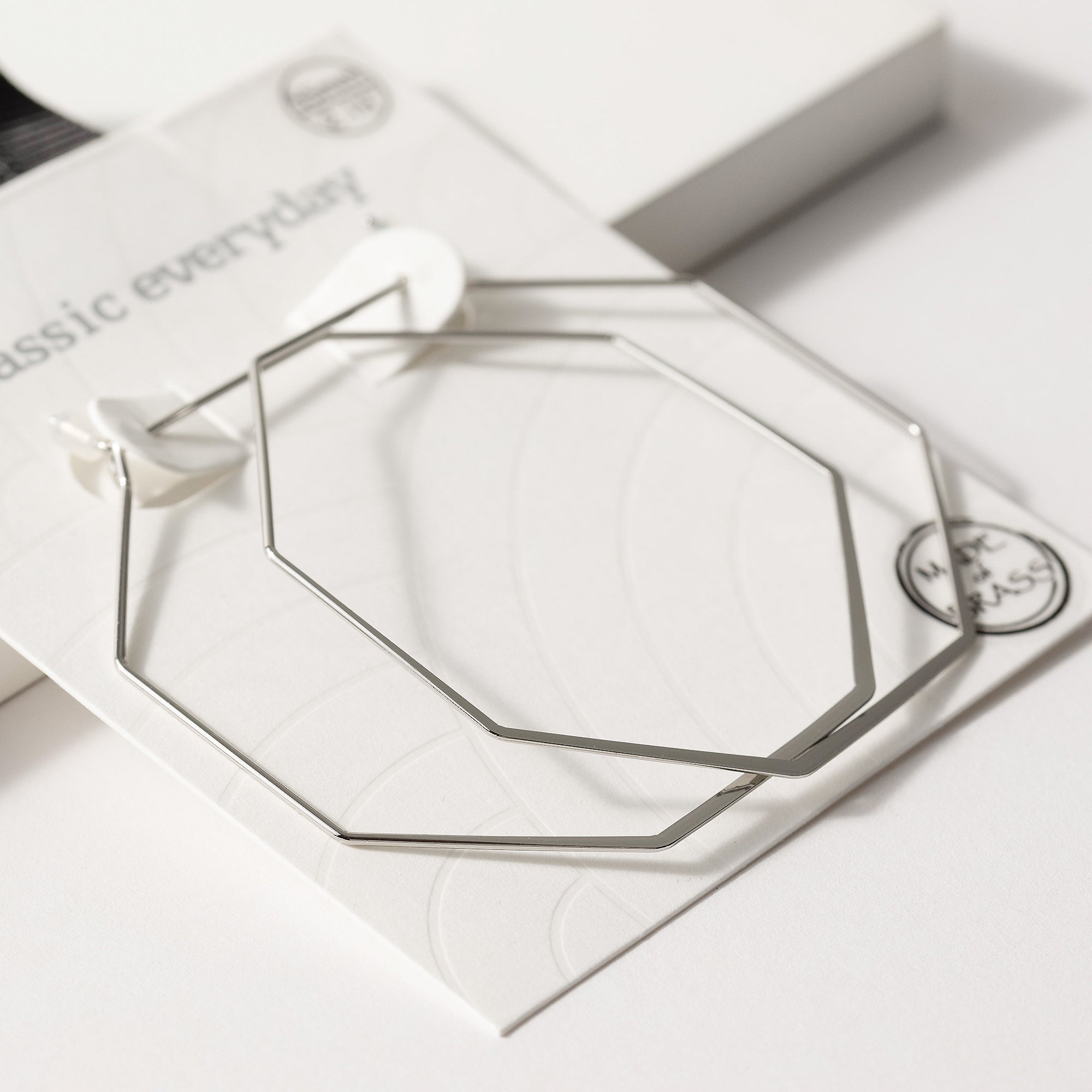 Hexagon Hoop Earrings