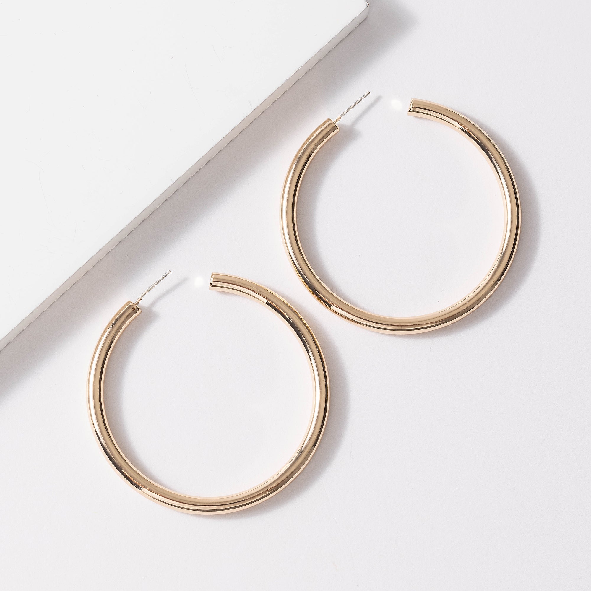 Tube Open Hoop Earrings