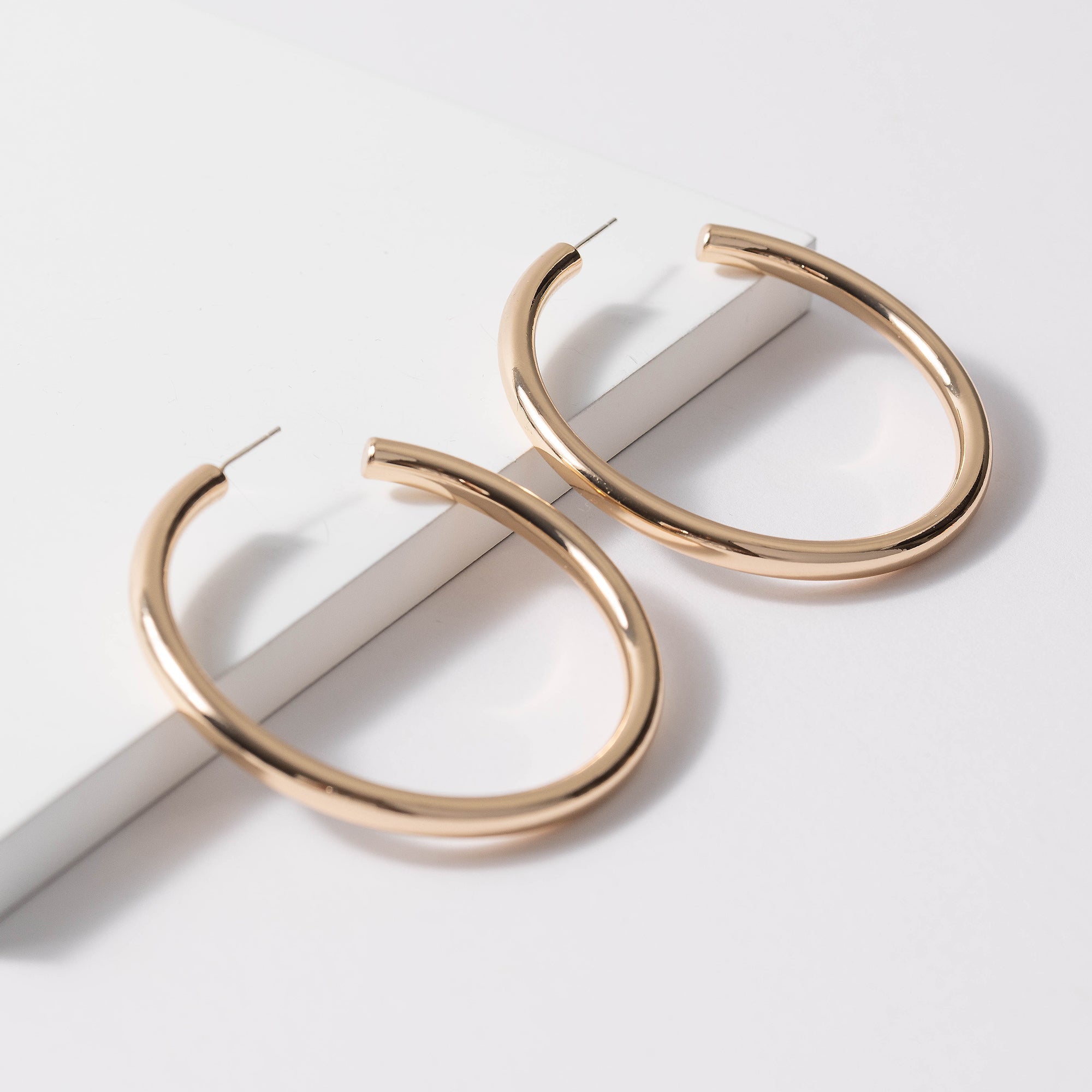 Tube Open Hoop Earrings