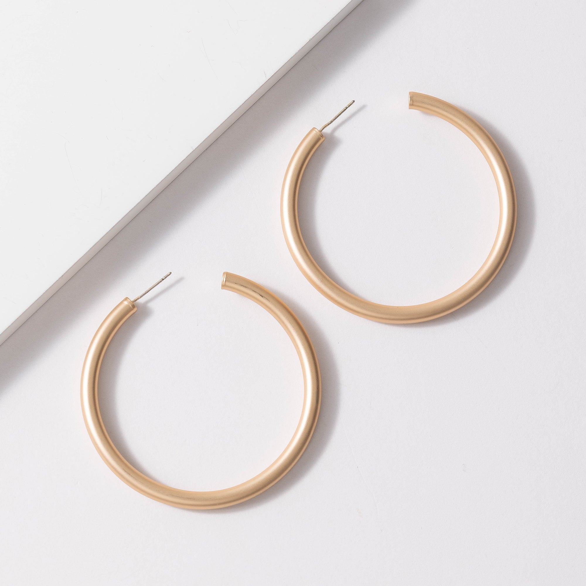 Tube Open Hoop Earrings