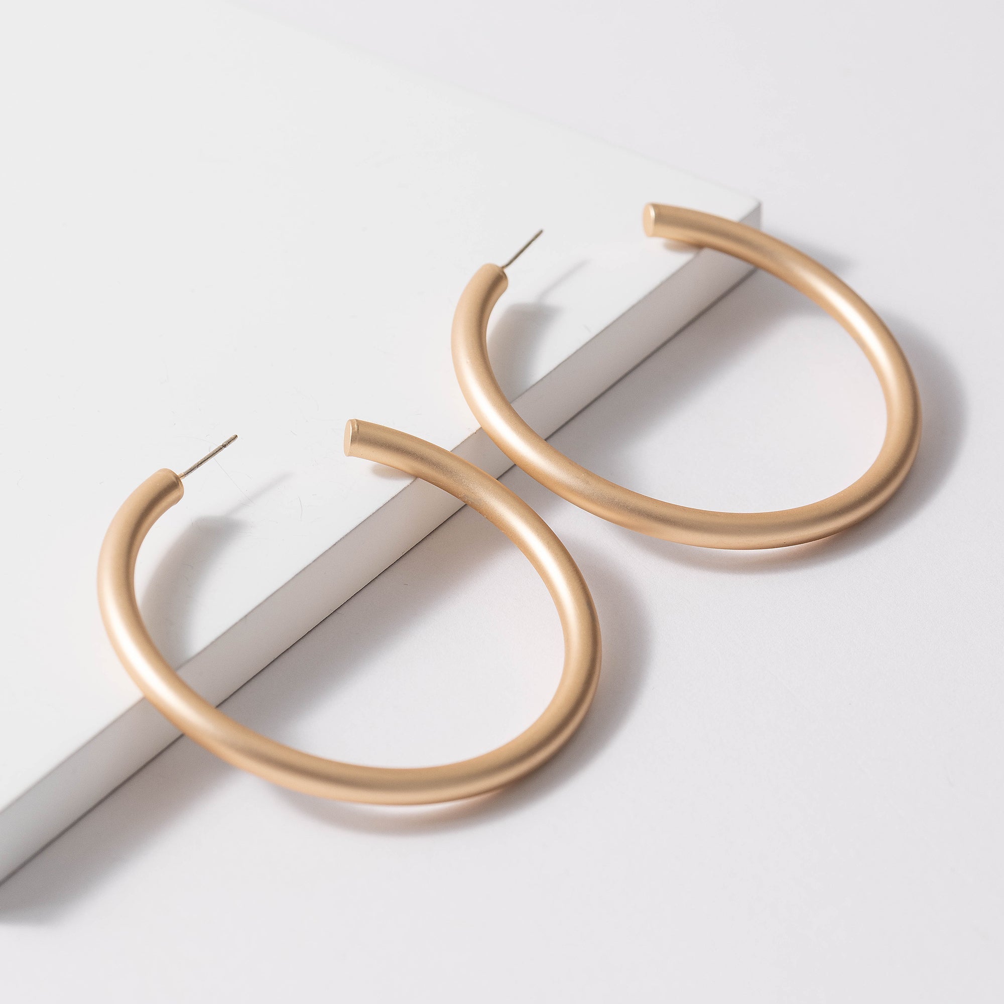 Tube Open Hoop Earrings