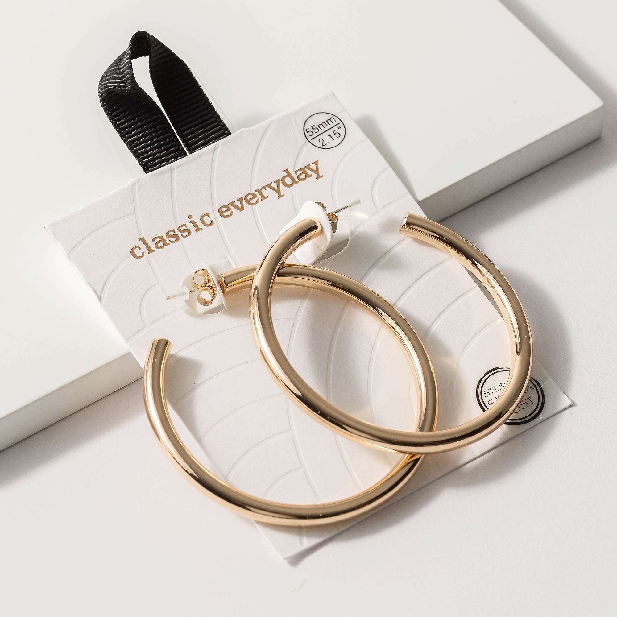 Tube Open Hoop Earrings