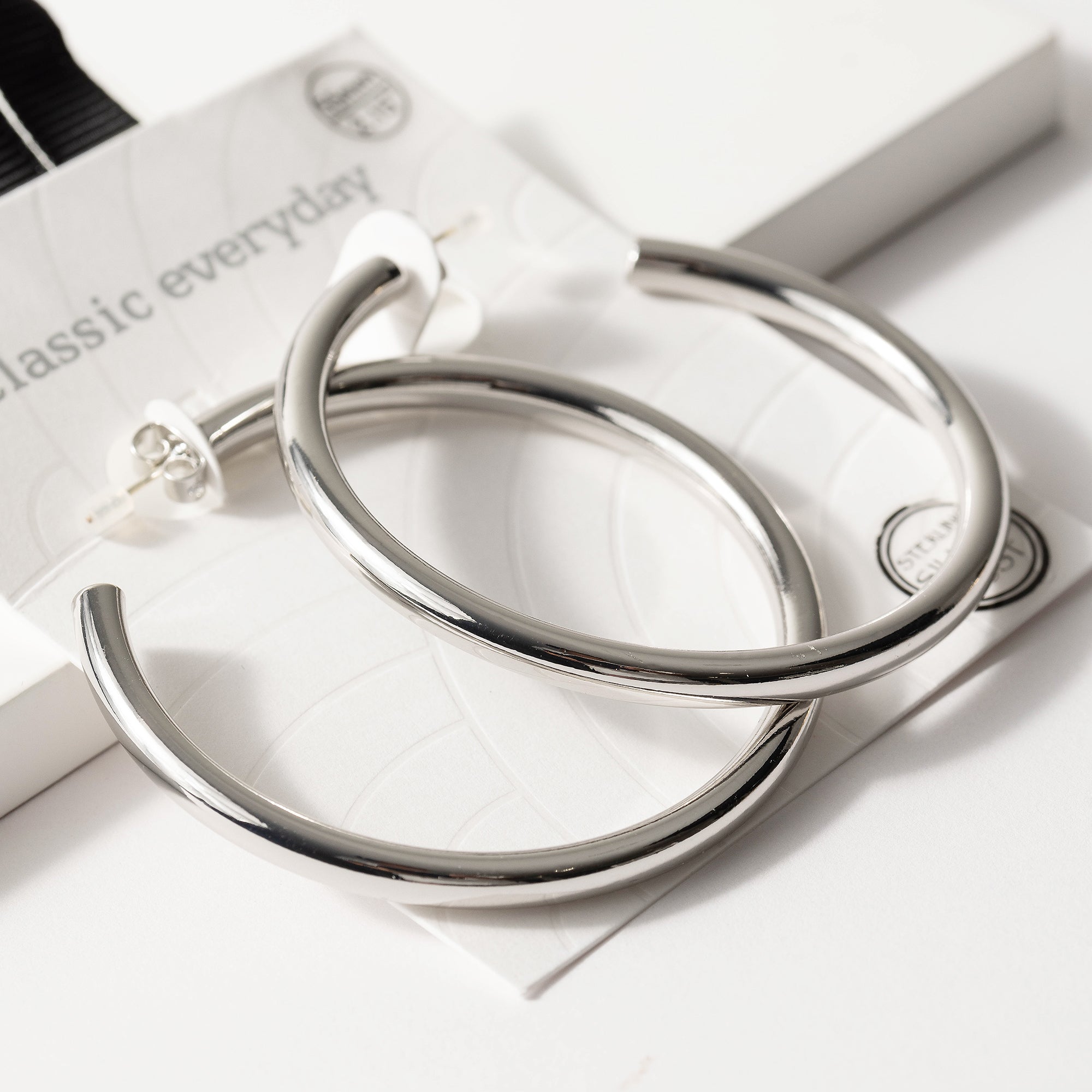 Tube Open Hoop Earrings