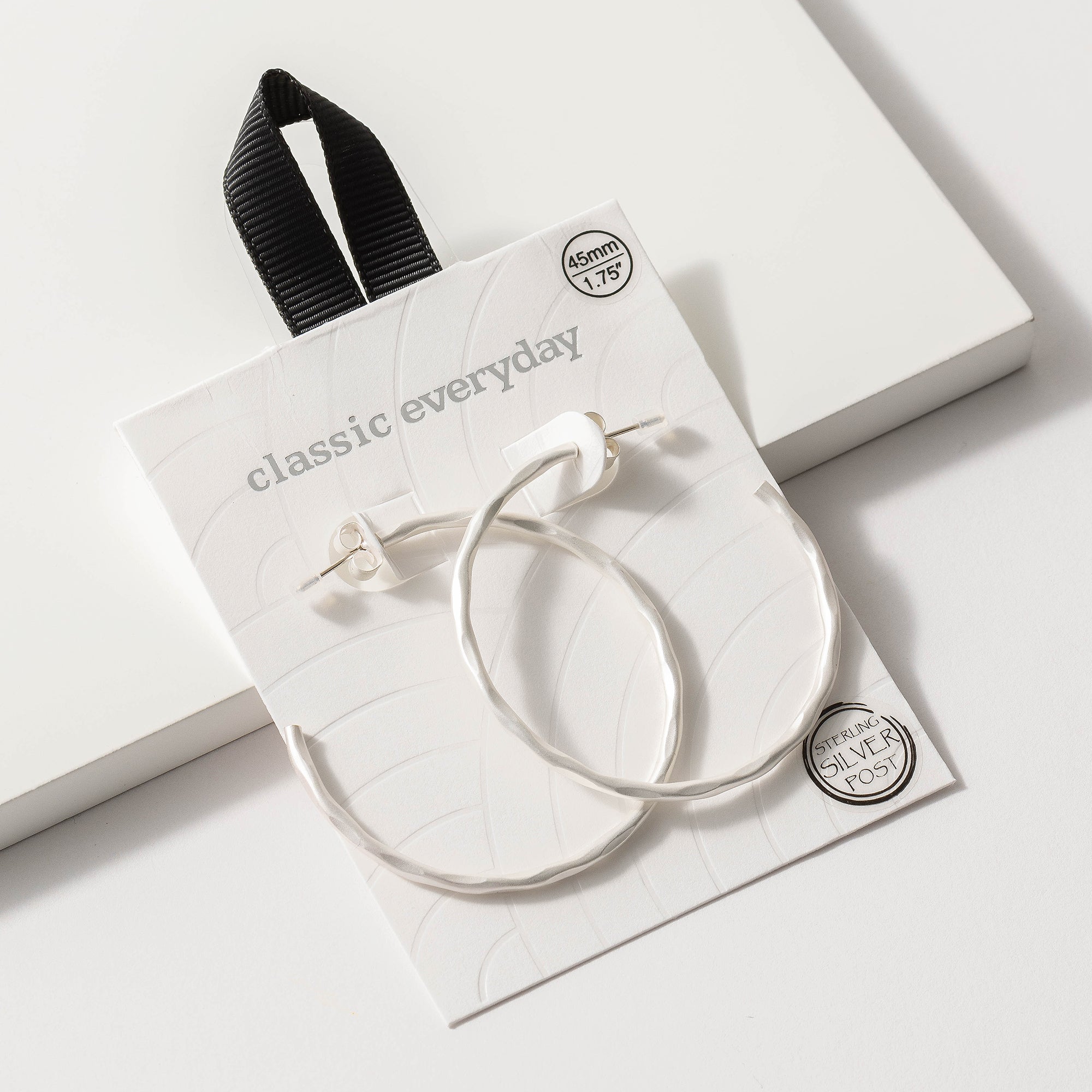 Hammered Open Hoop Earrings