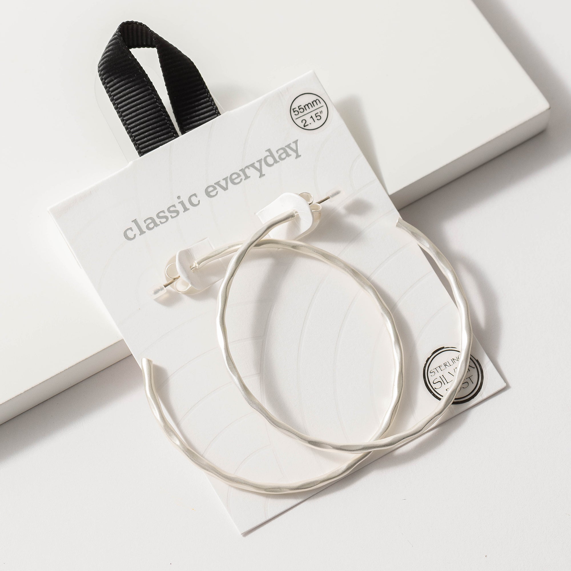 Hammered Open Hoop Earrings