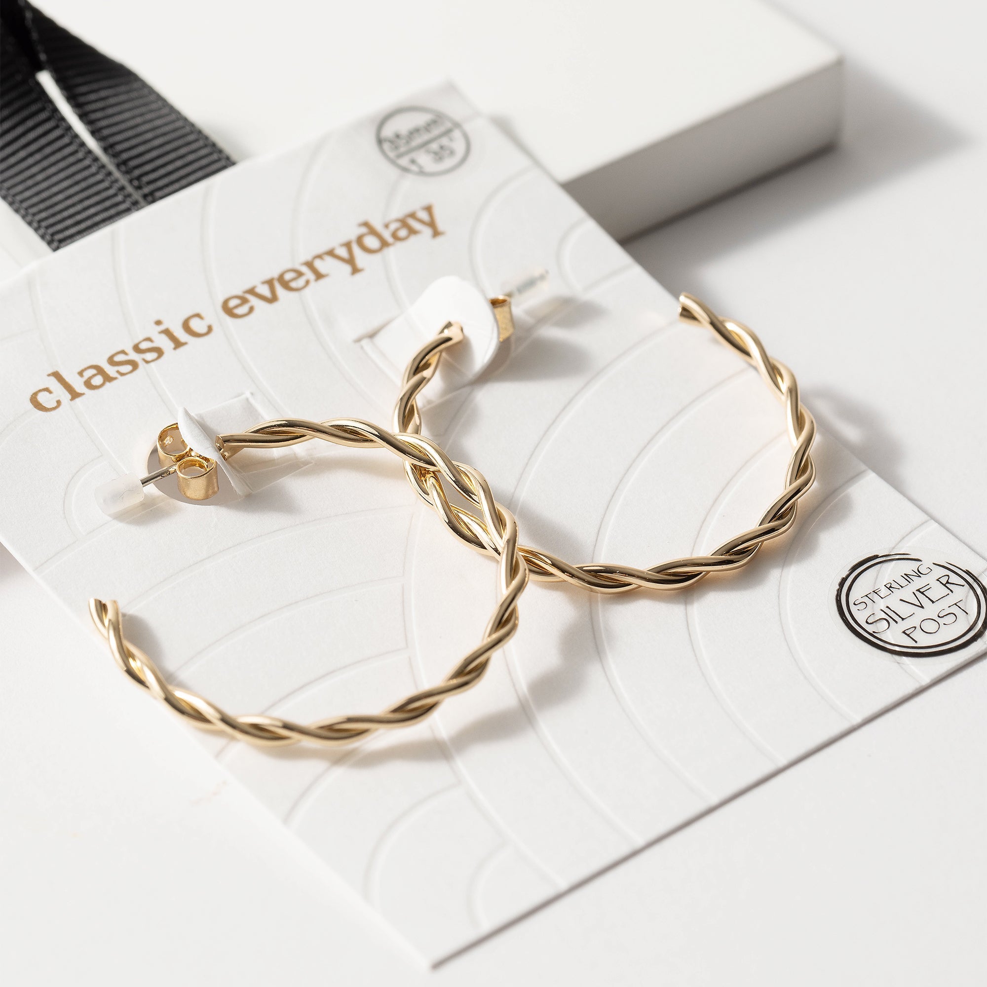 Twist Open Hoop Earrings