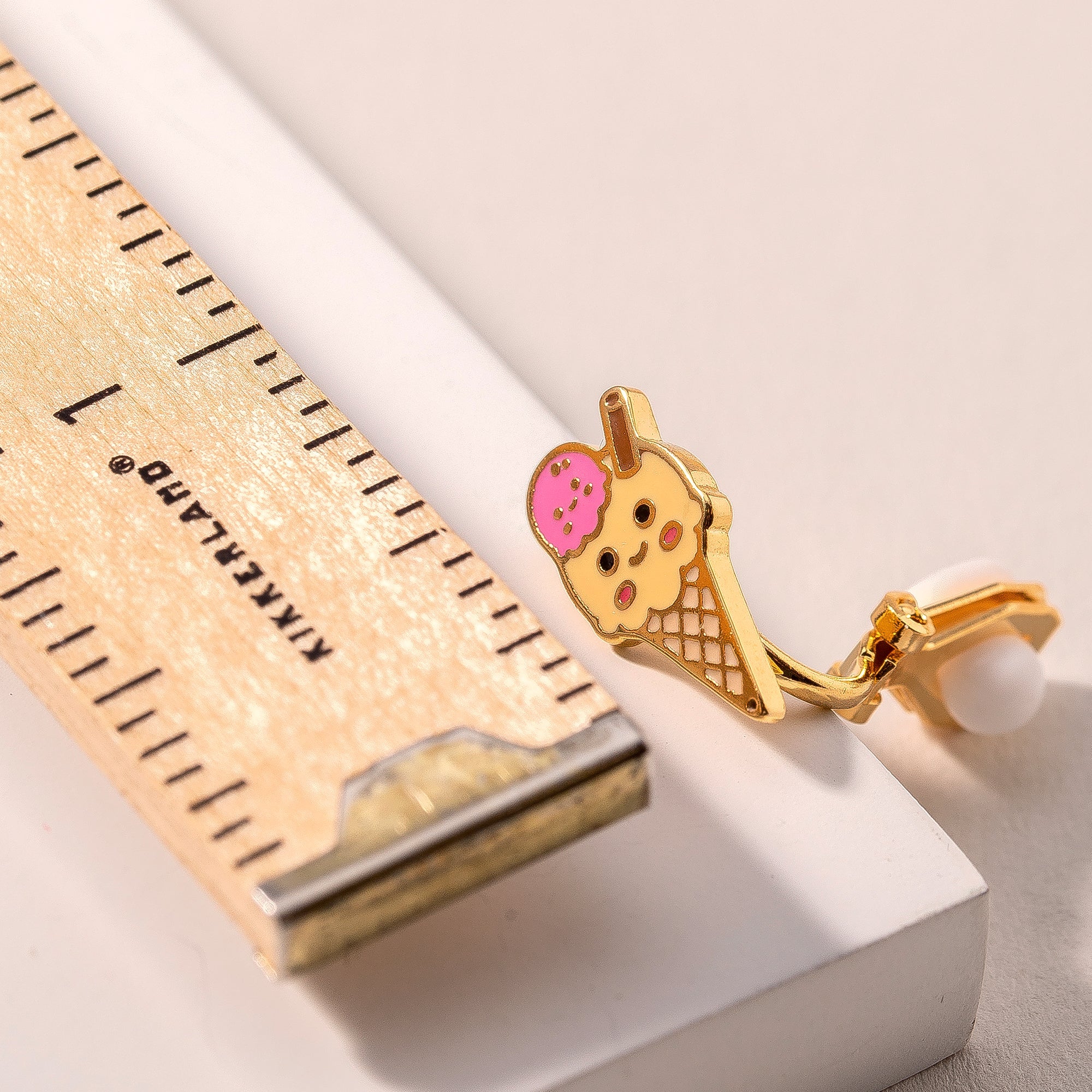 Kids Ice Cream Clip On Earrings