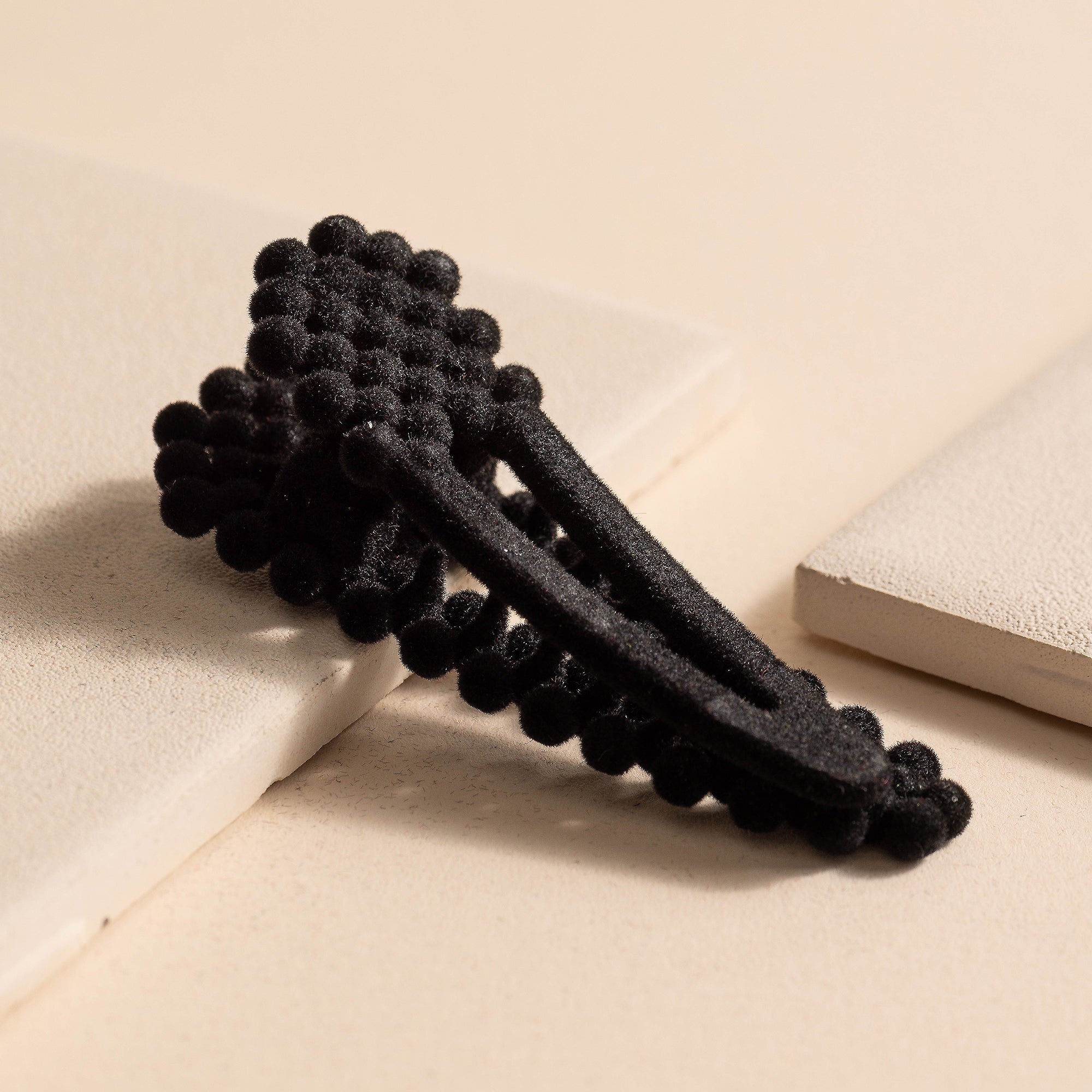 Mini Velvet Beads Hair Clips