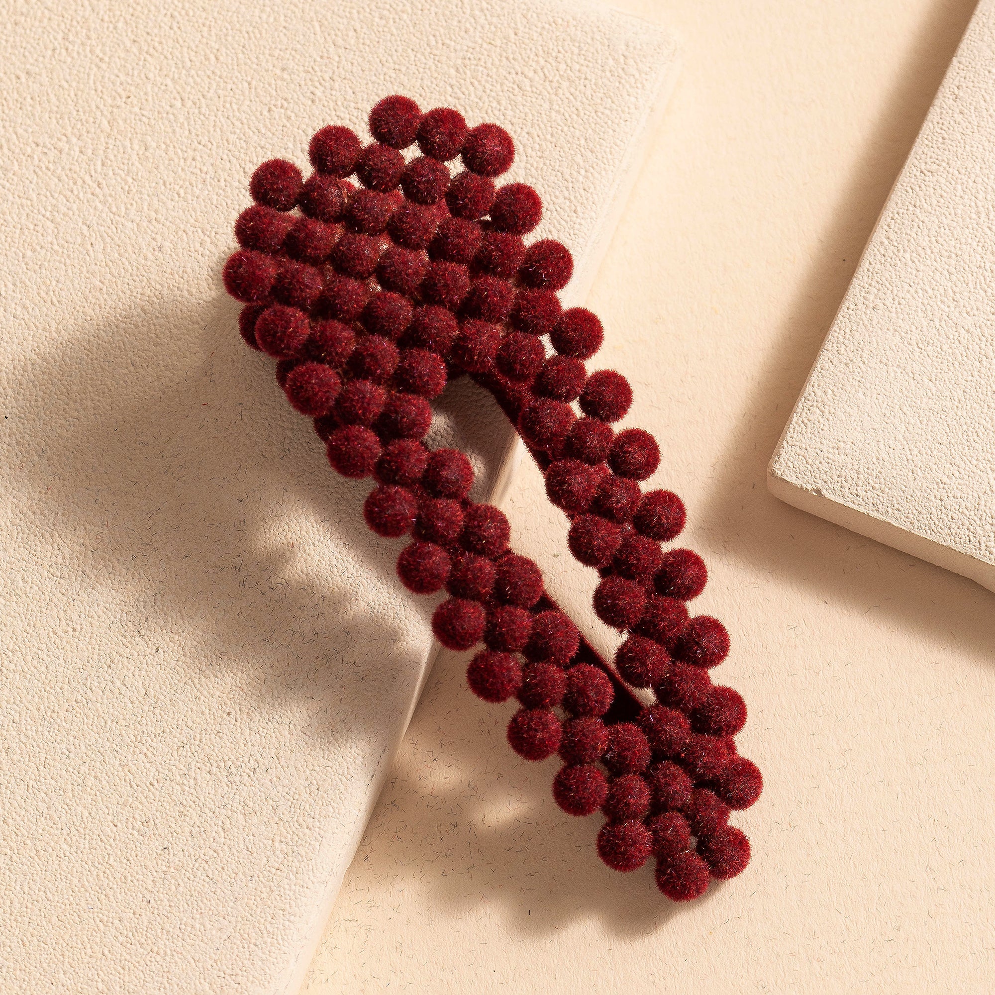 Mini Velvet Beads Hair Clips