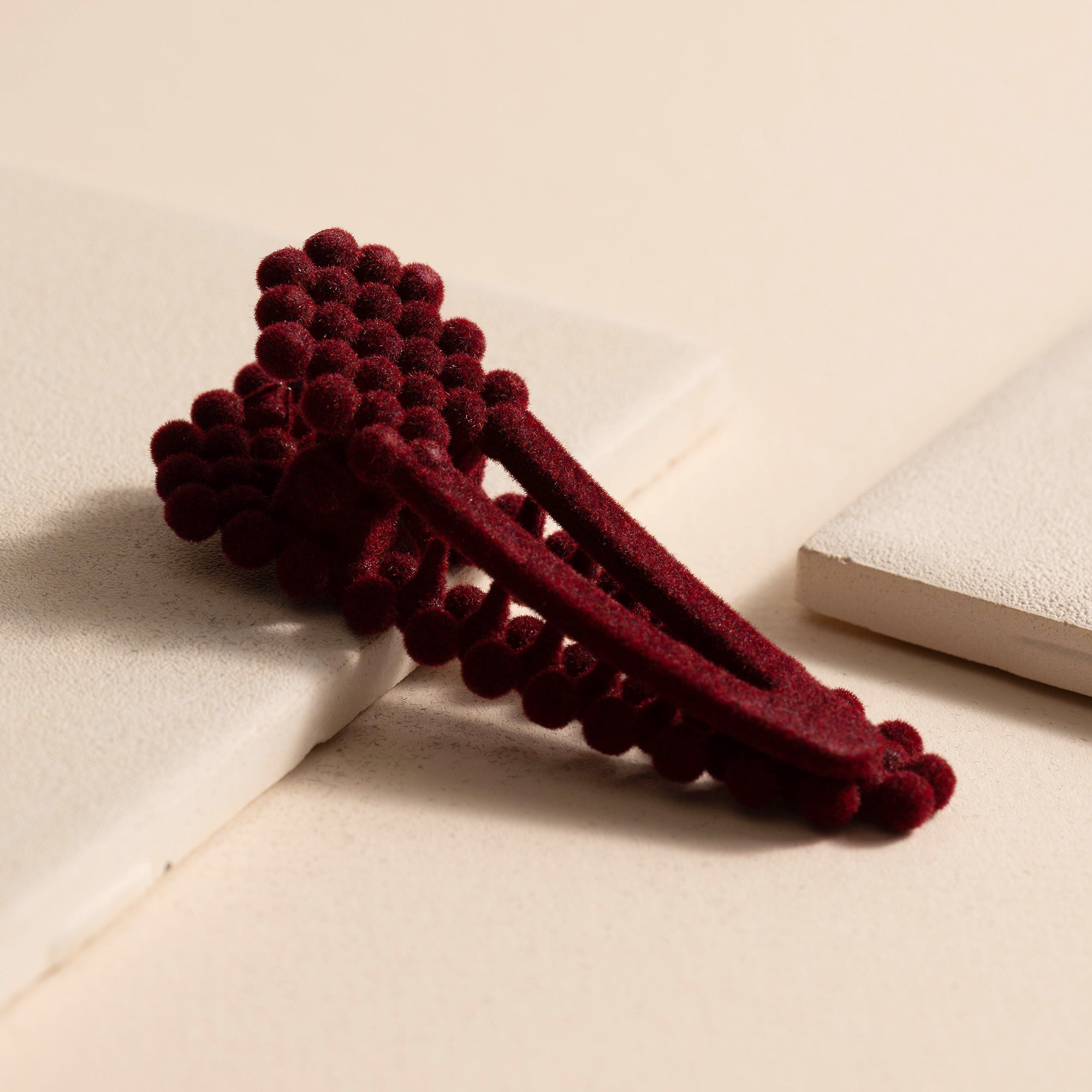 Mini Velvet Beads Hair Clips