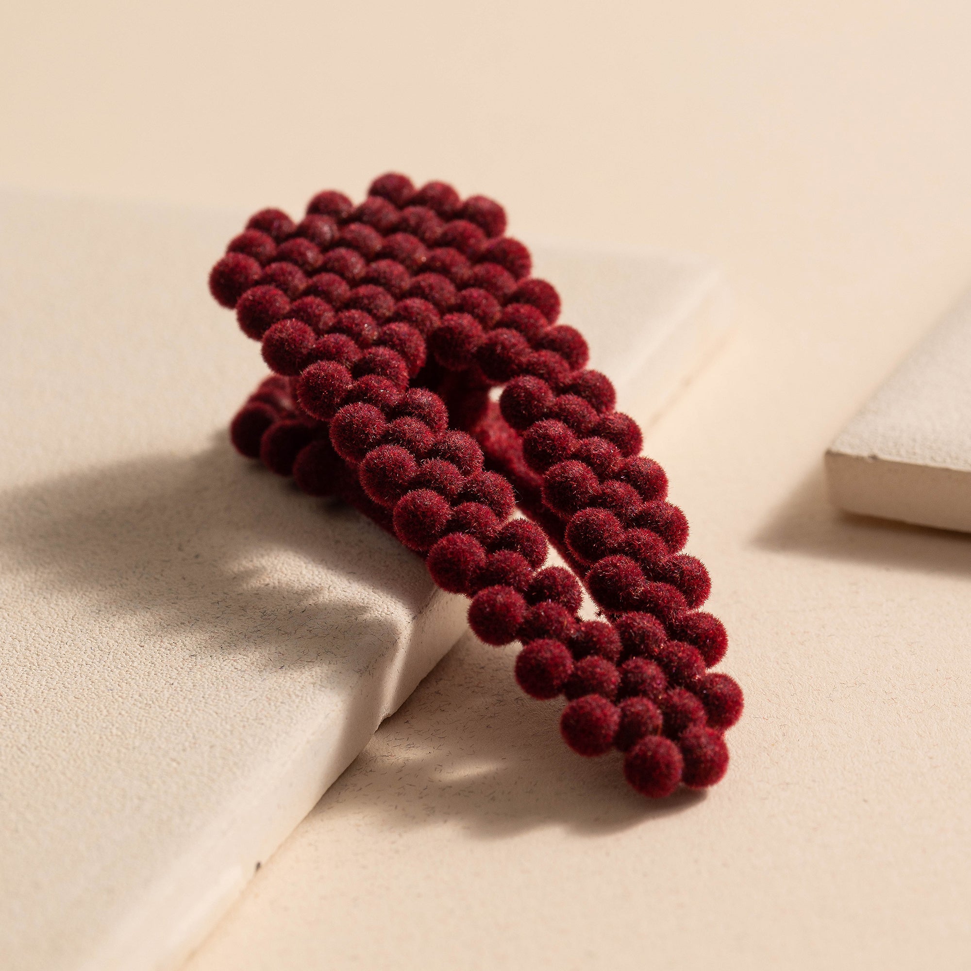 Mini Velvet Beads Hair Clips