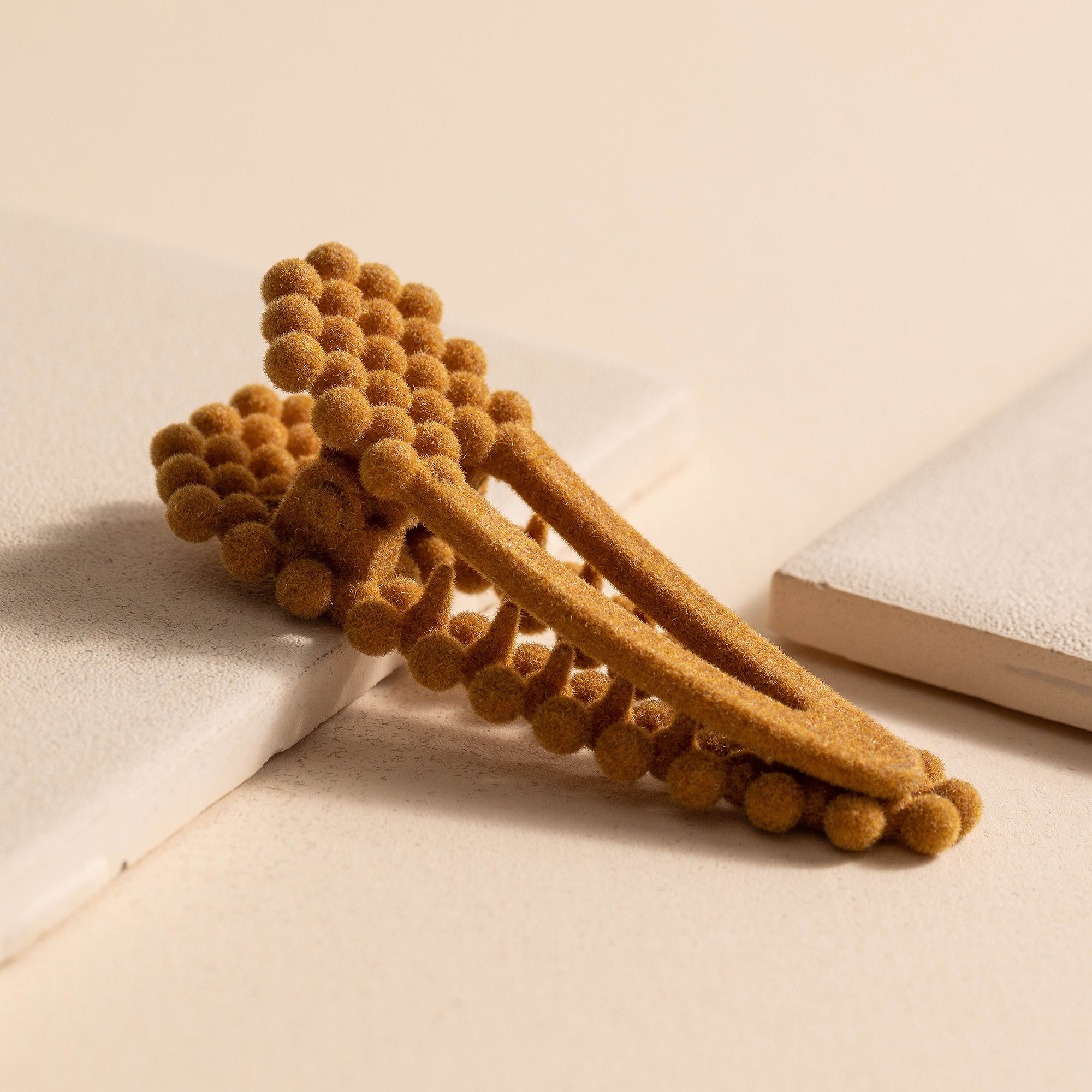 Mini Velvet Beads Hair Clips