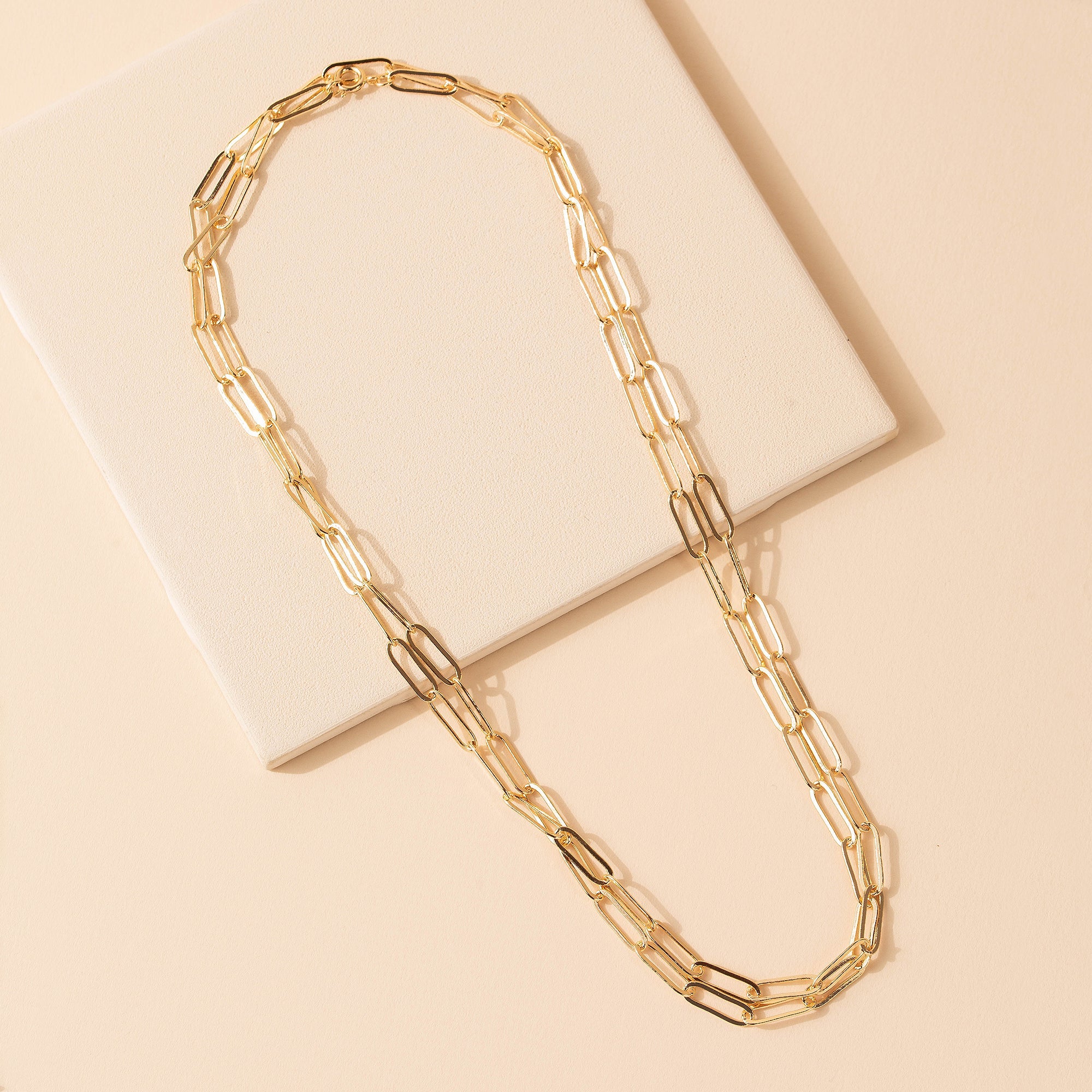 Layered Chain Link Necklace