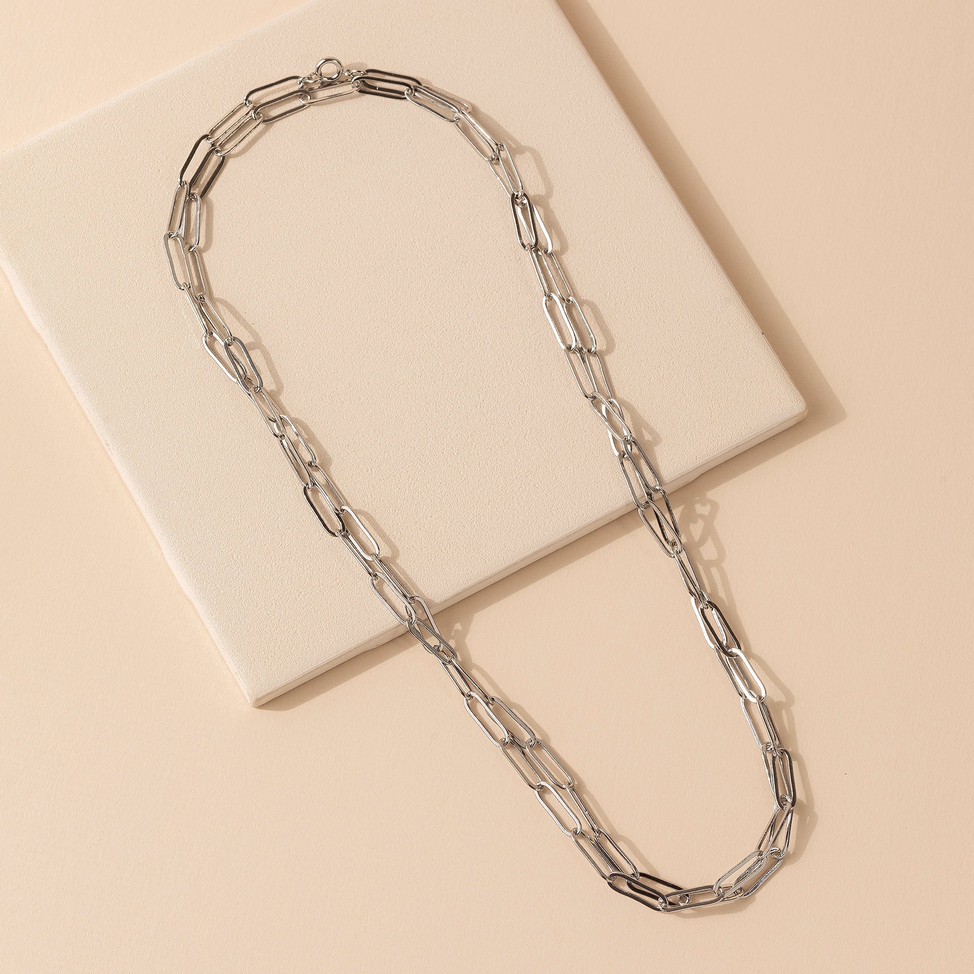 Layered Chain Link Necklace
