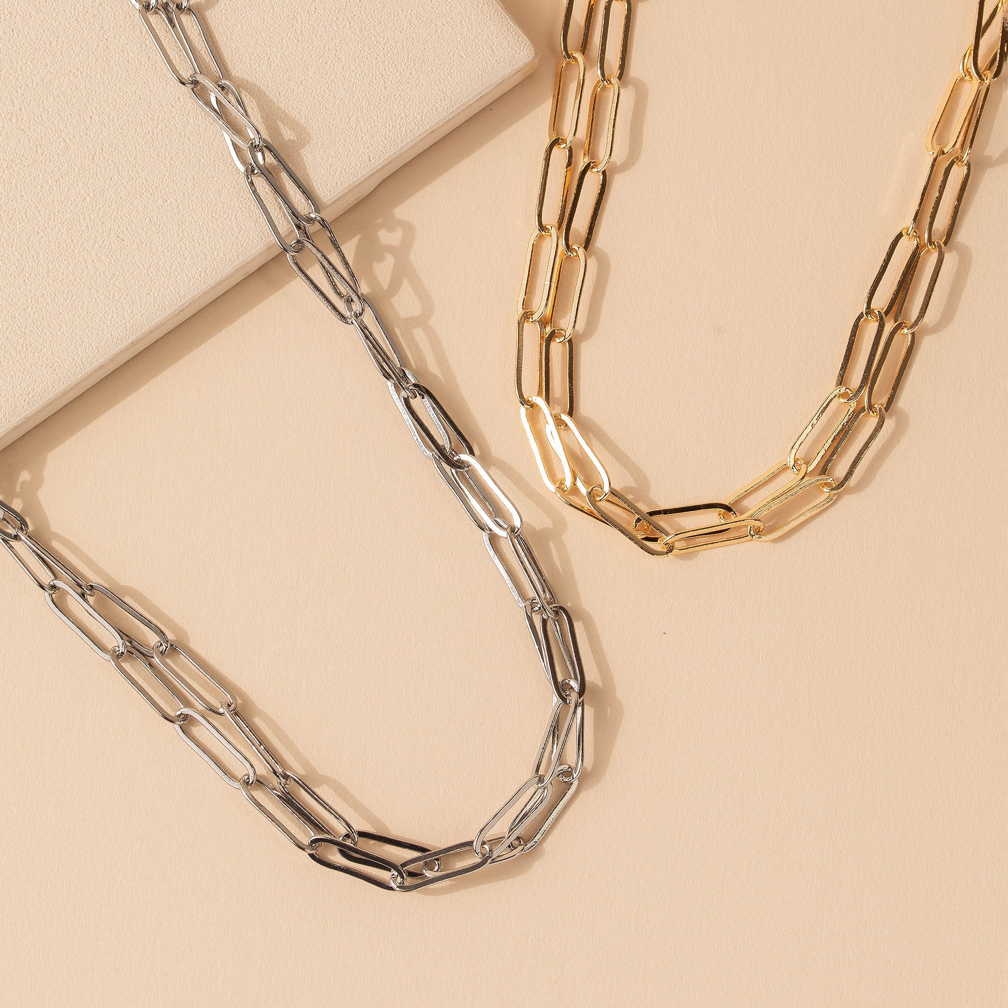 Layered Chain Link Necklace