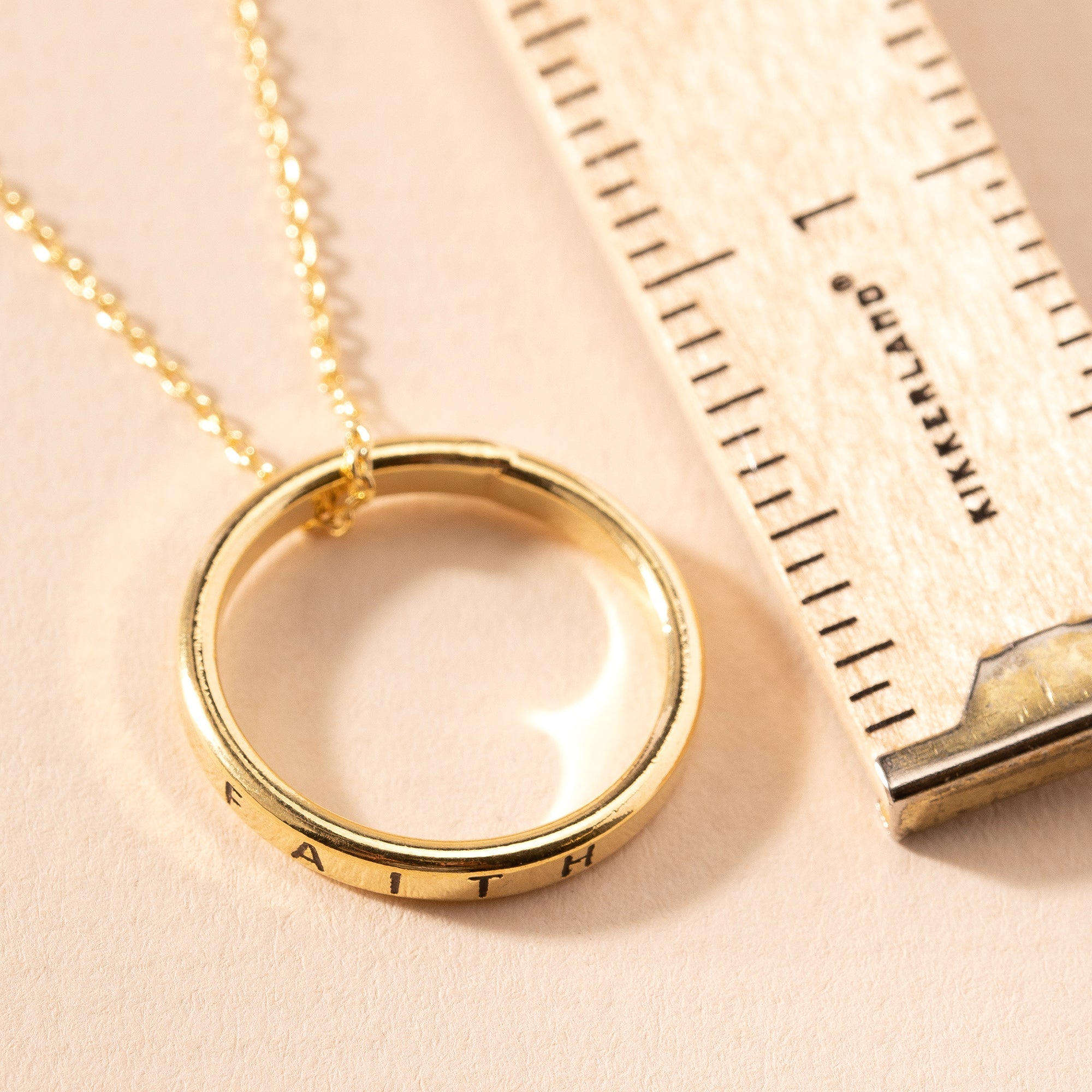 Faith Circle Pendant Necklace