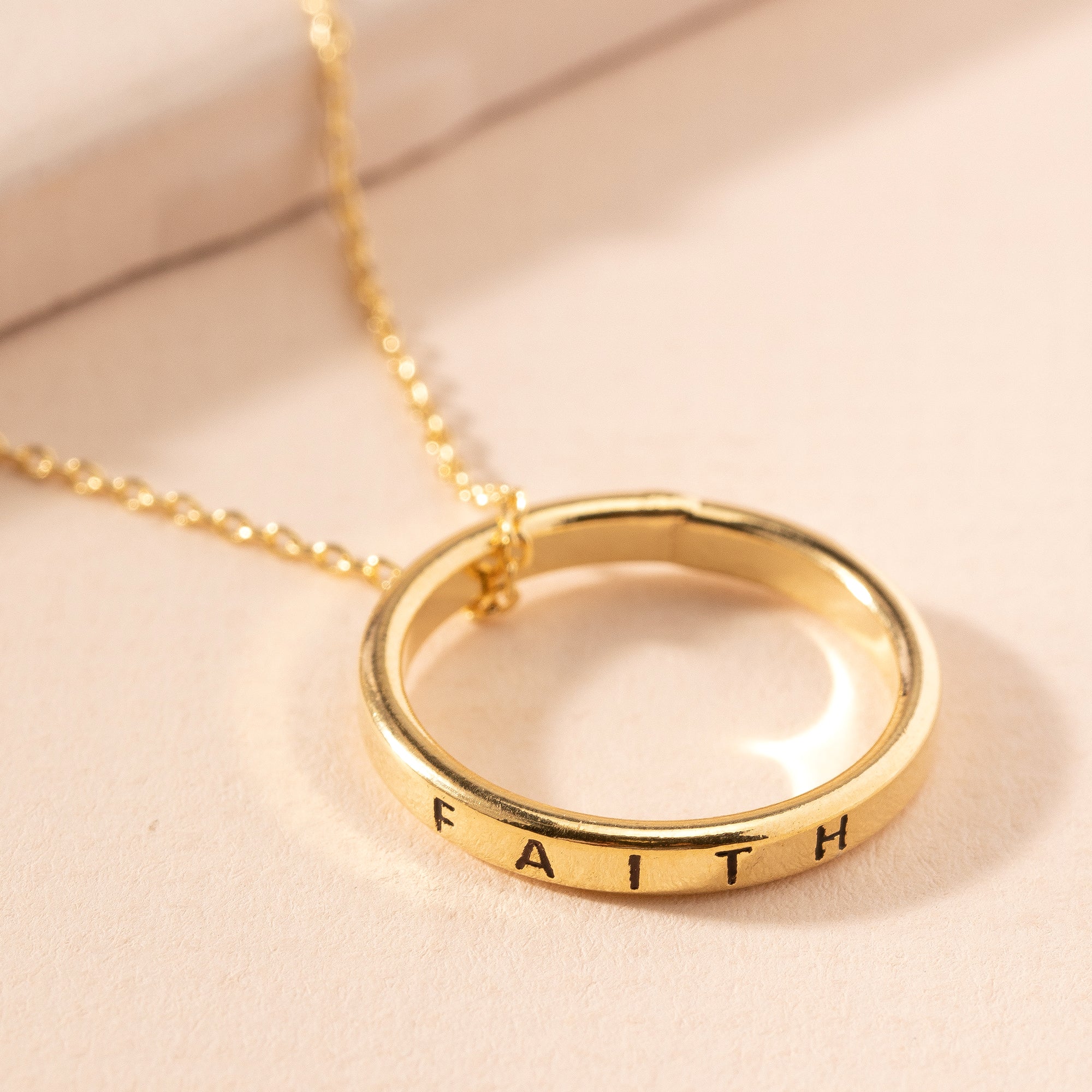 Faith Circle Pendant Necklace