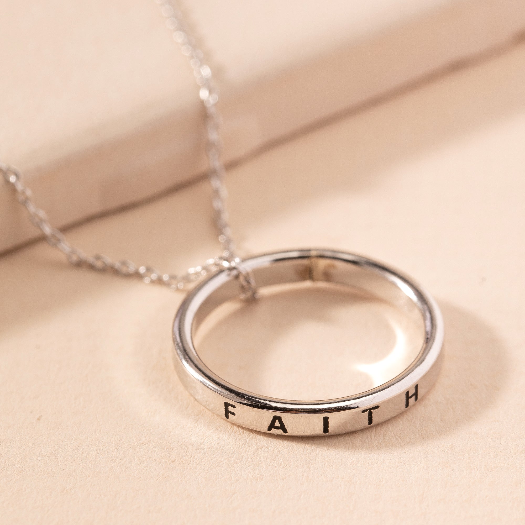Faith Circle Pendant Necklace