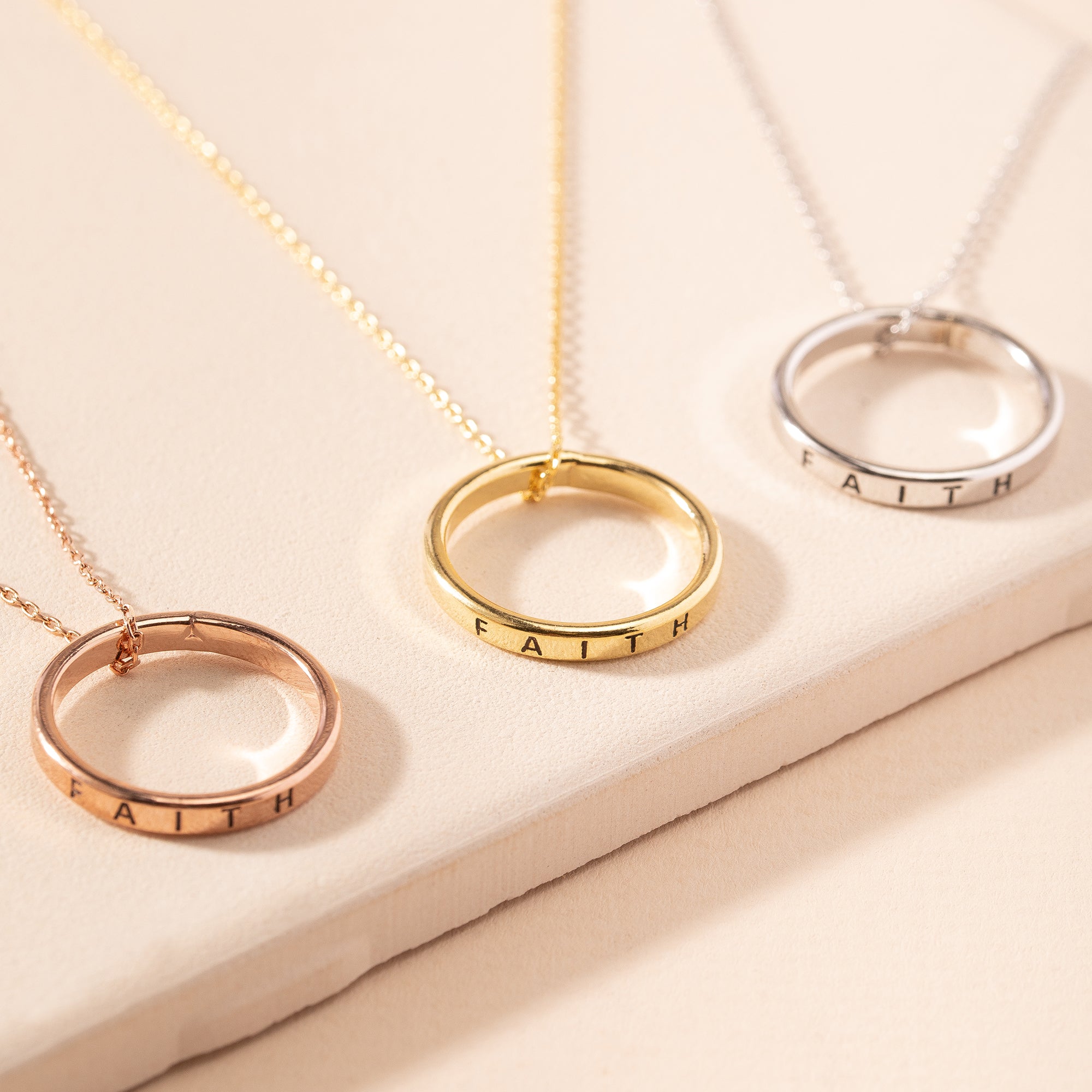 Faith Circle Pendant Necklace