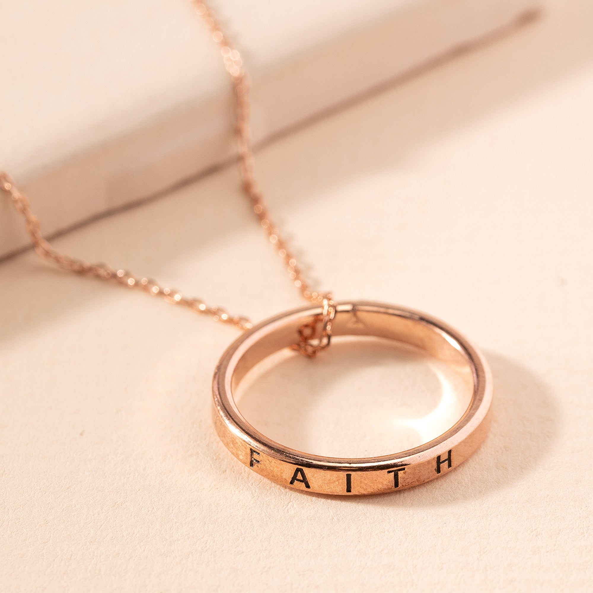 Faith Circle Pendant Necklace