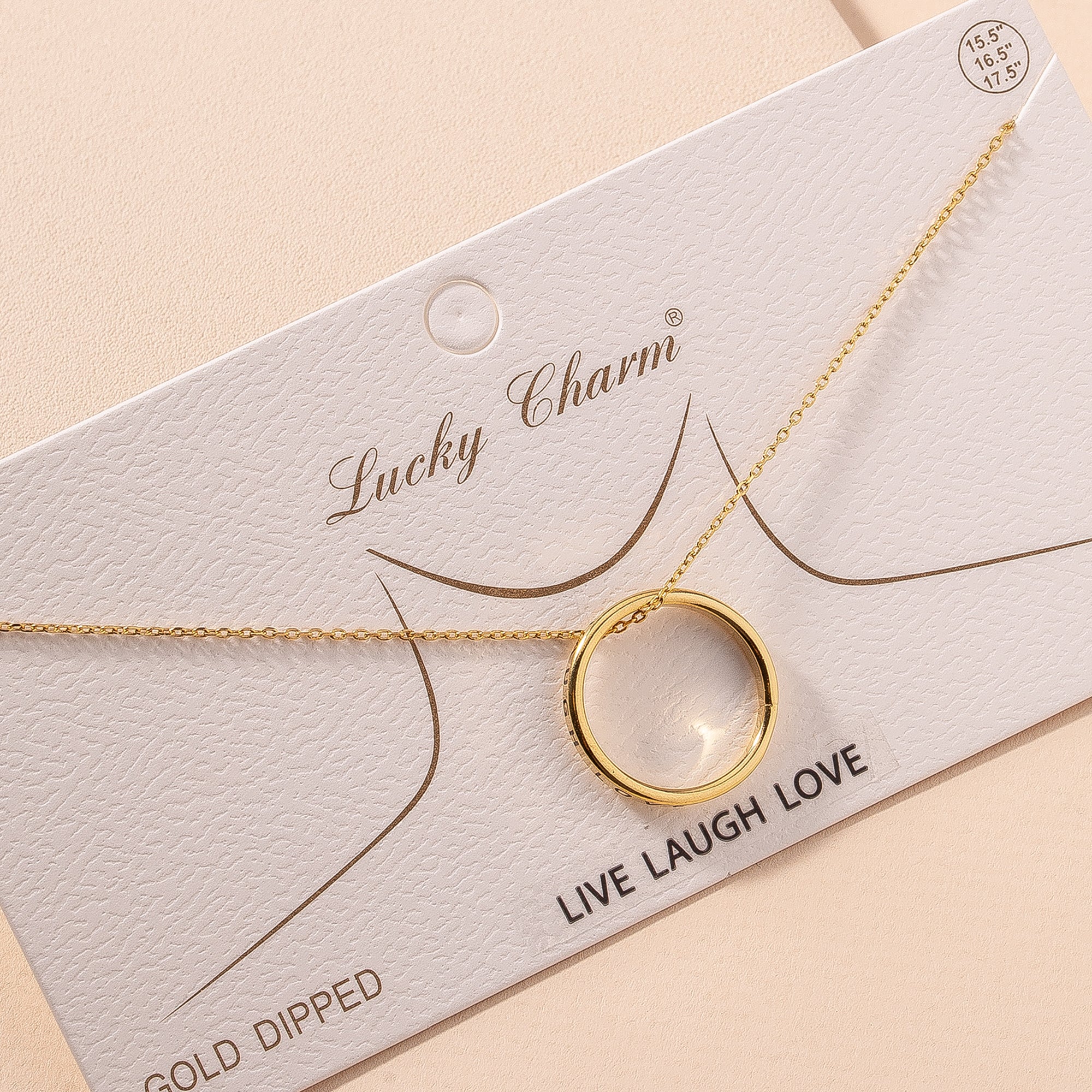 Live Laugh Love Circle Necklace