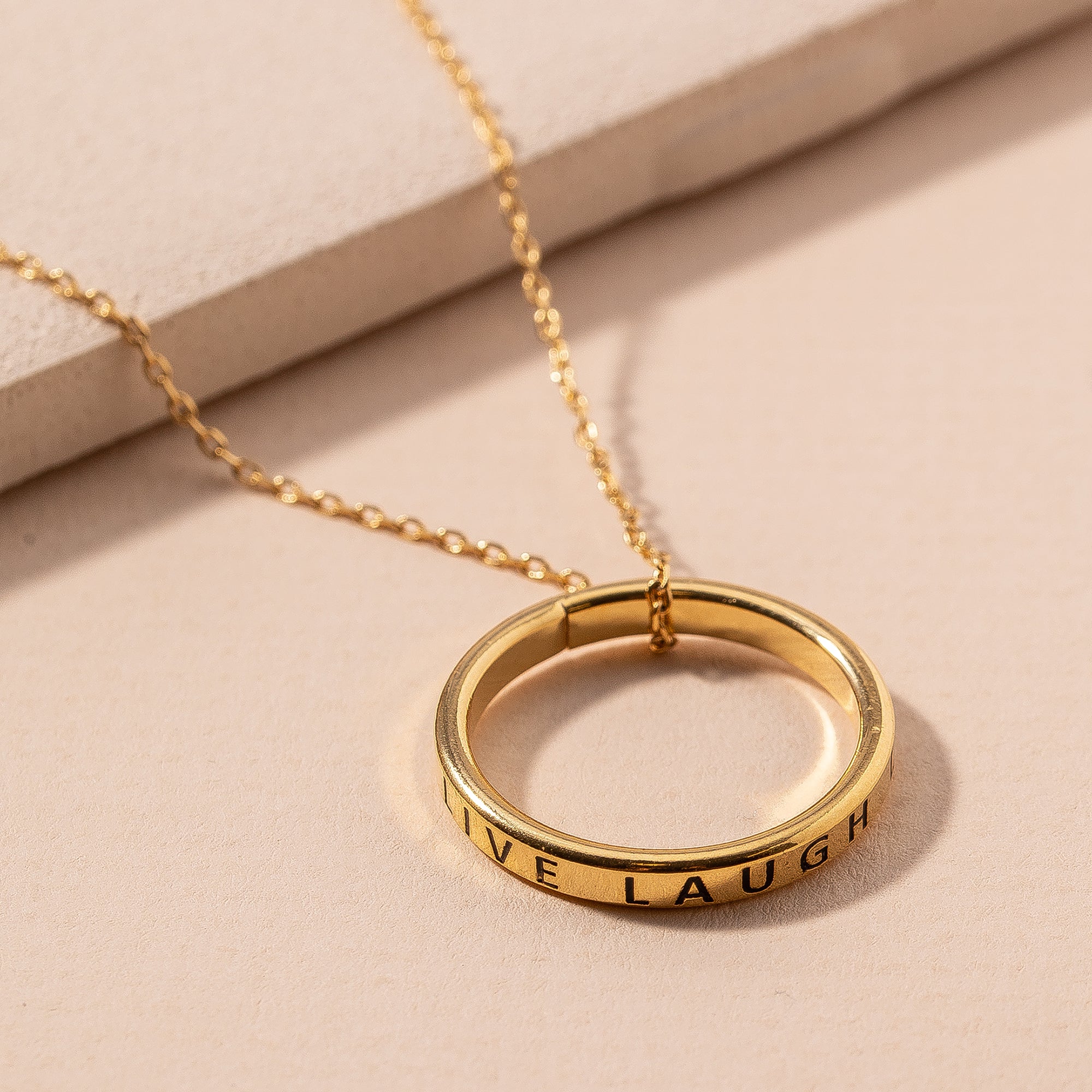 Live Laugh Love Circle Necklace