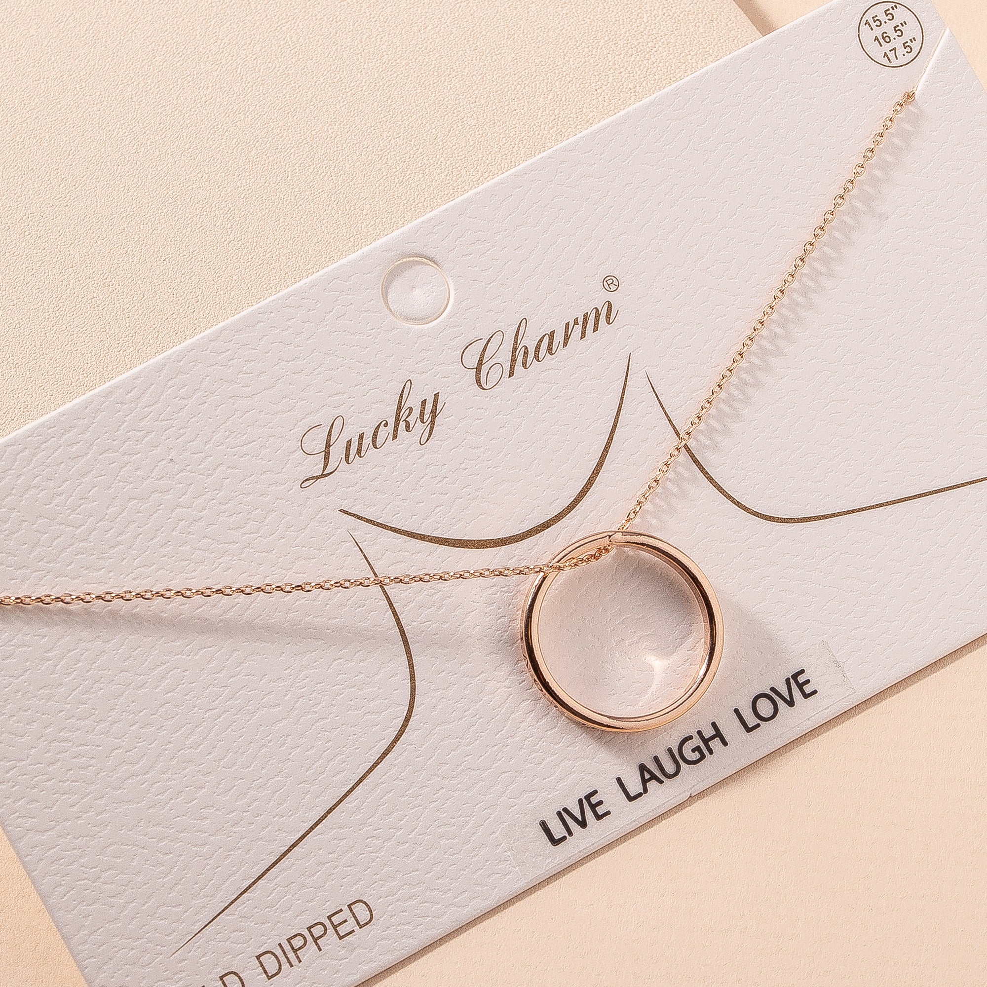 Live Laugh Love Circle Necklace