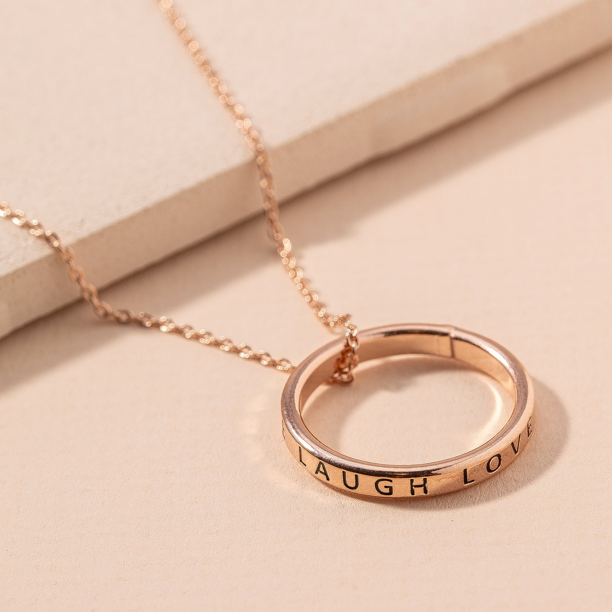 Live Laugh Love Circle Necklace