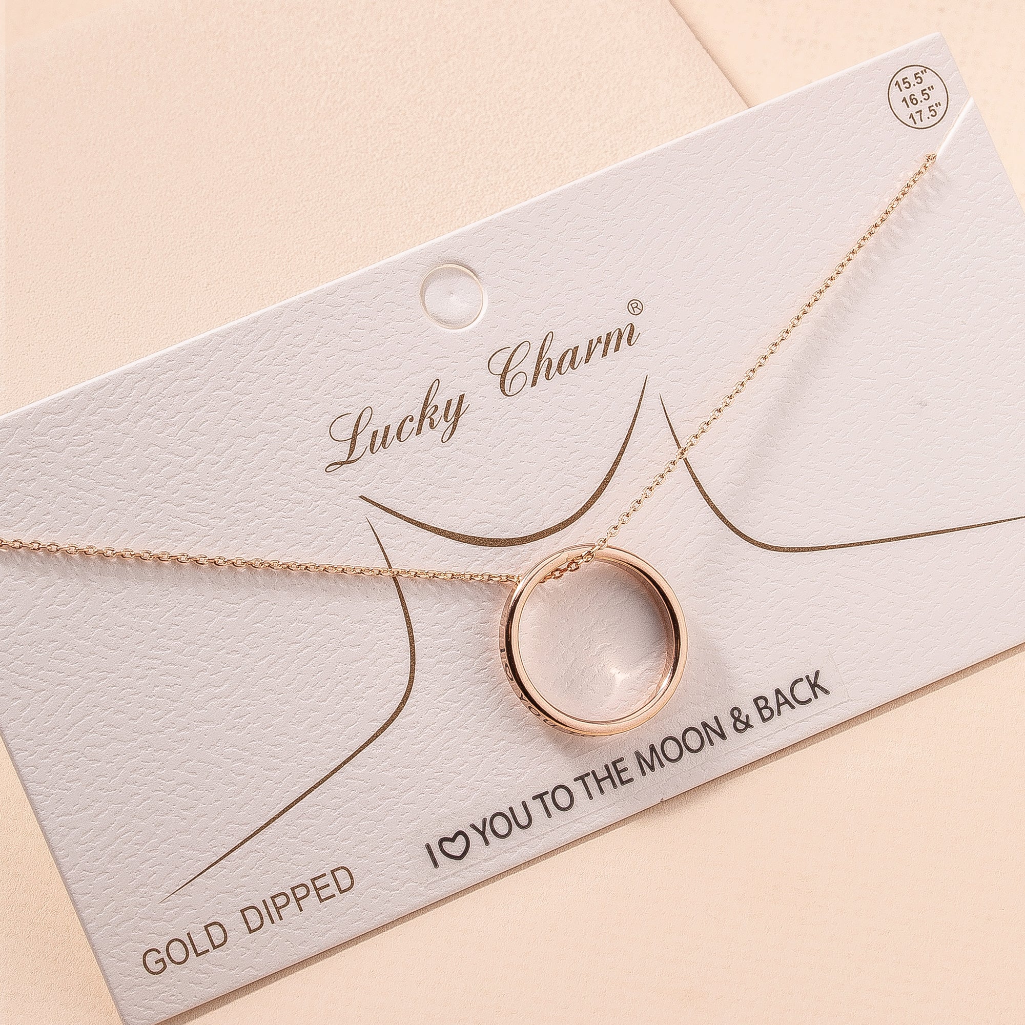 TO THE MOON Circle Pendant Necklace