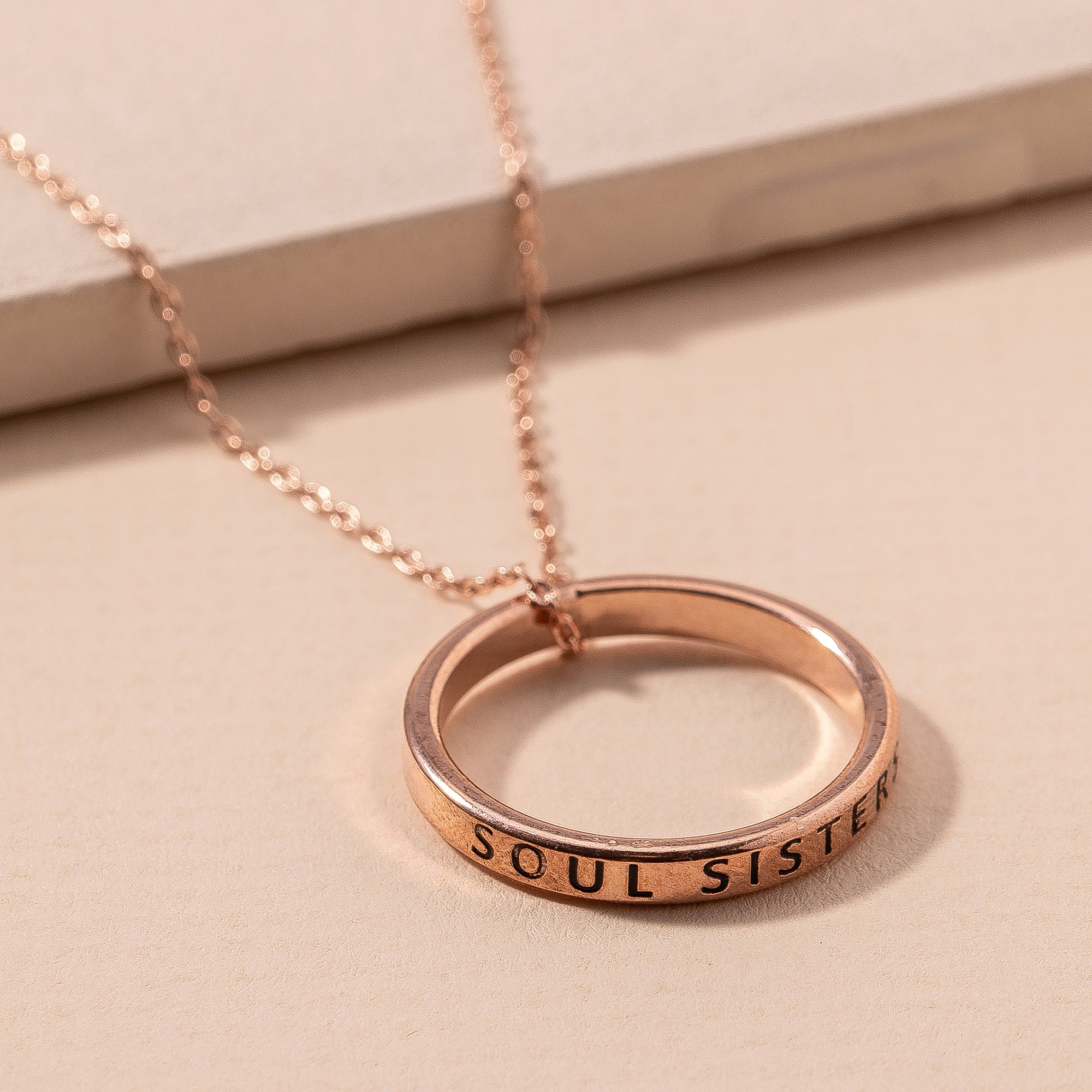 SOUL SISTERS Circle Pendant Necklace