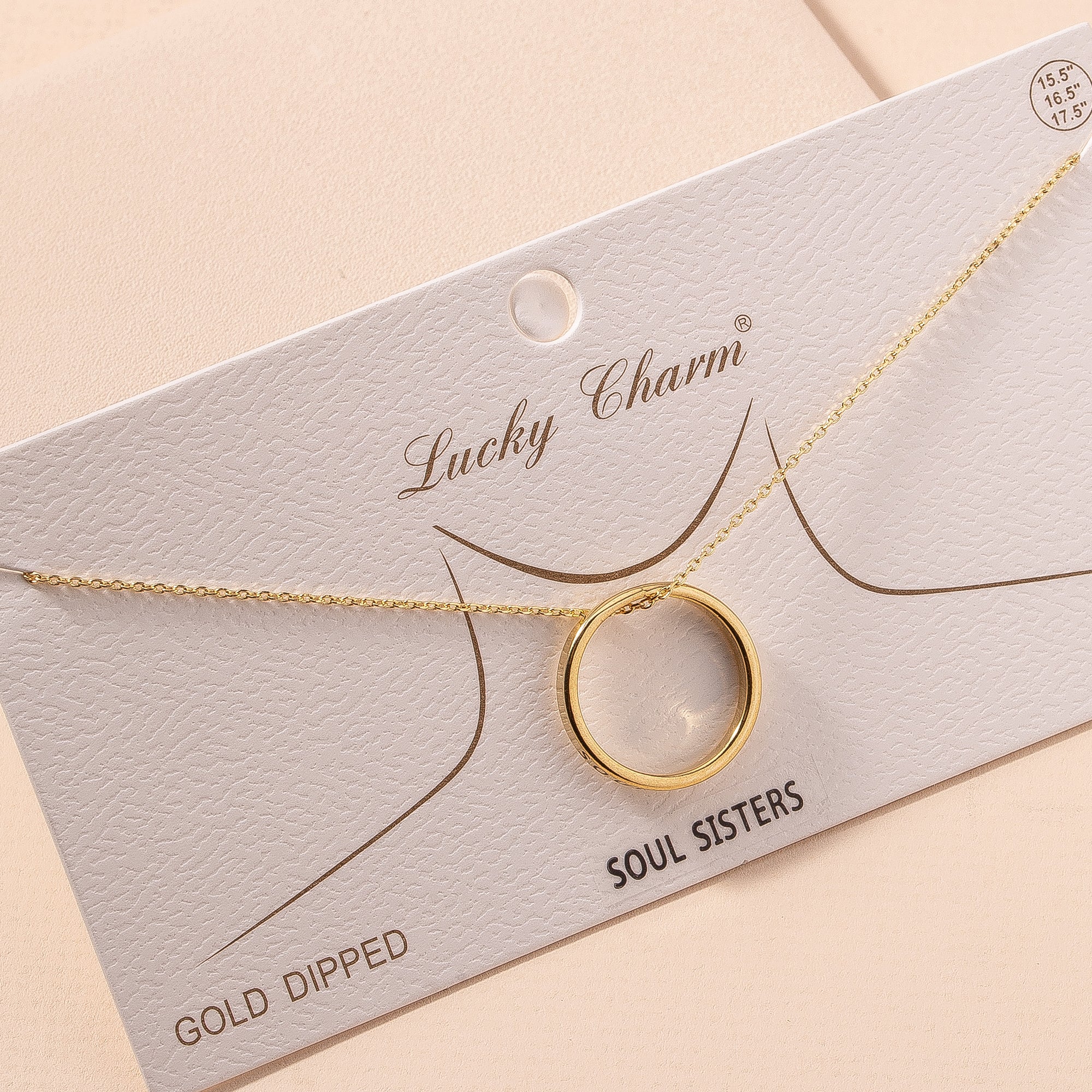 SOUL SISTERS Circle Pendant Necklace