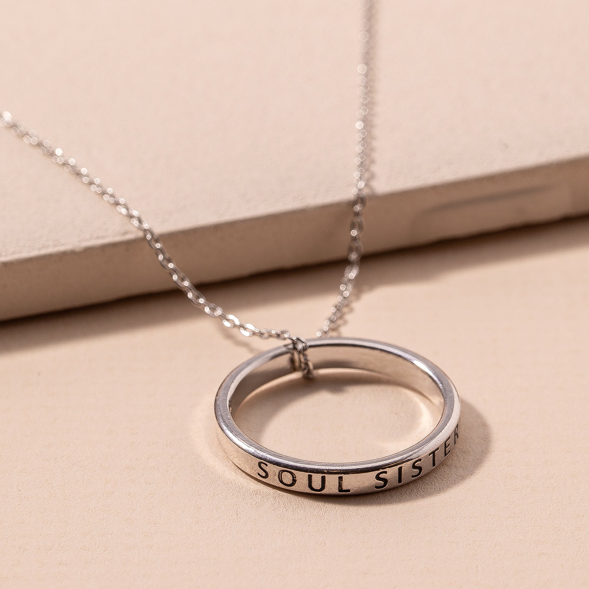 SOUL SISTERS Circle Pendant Necklace