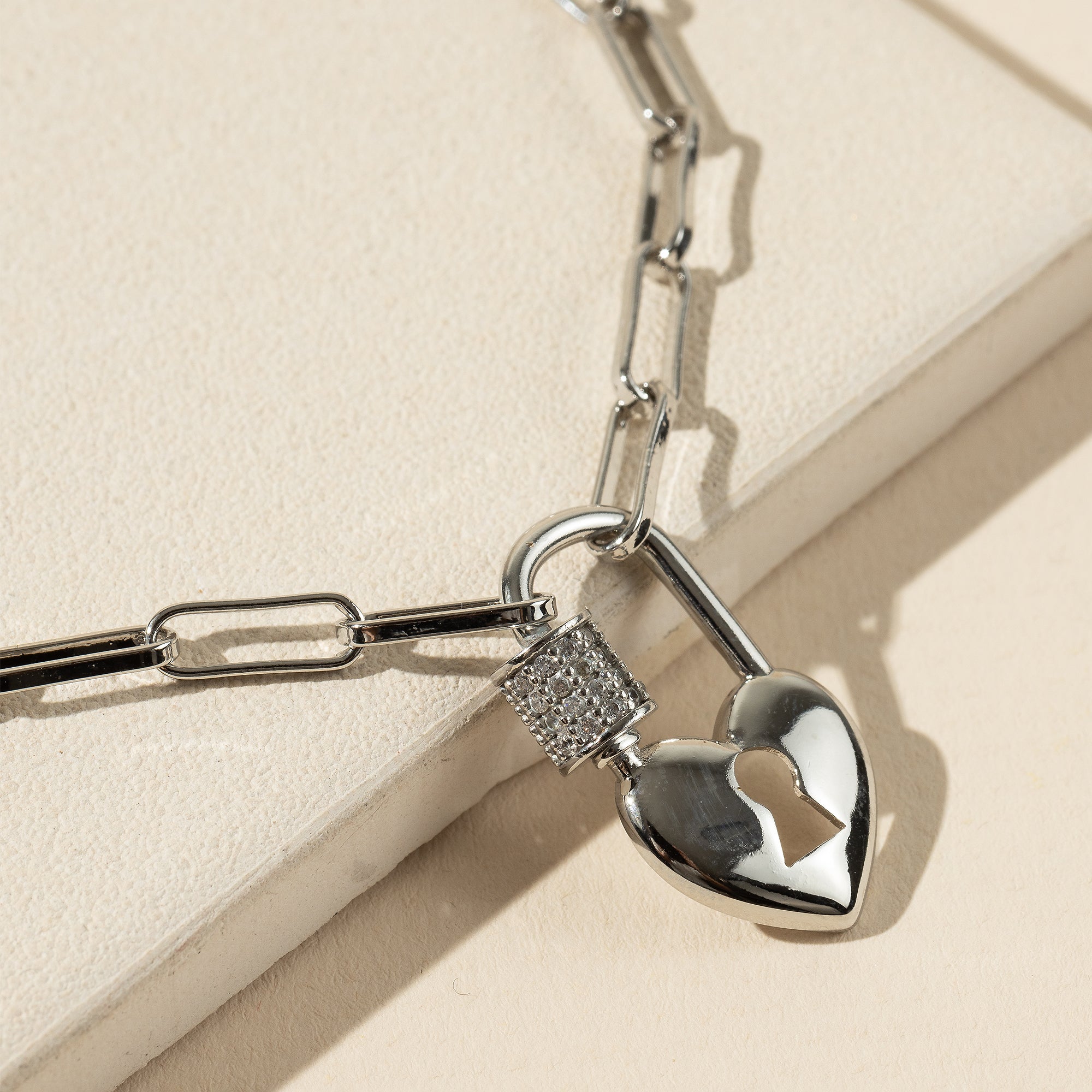 Lock Heart Charm Bracelet