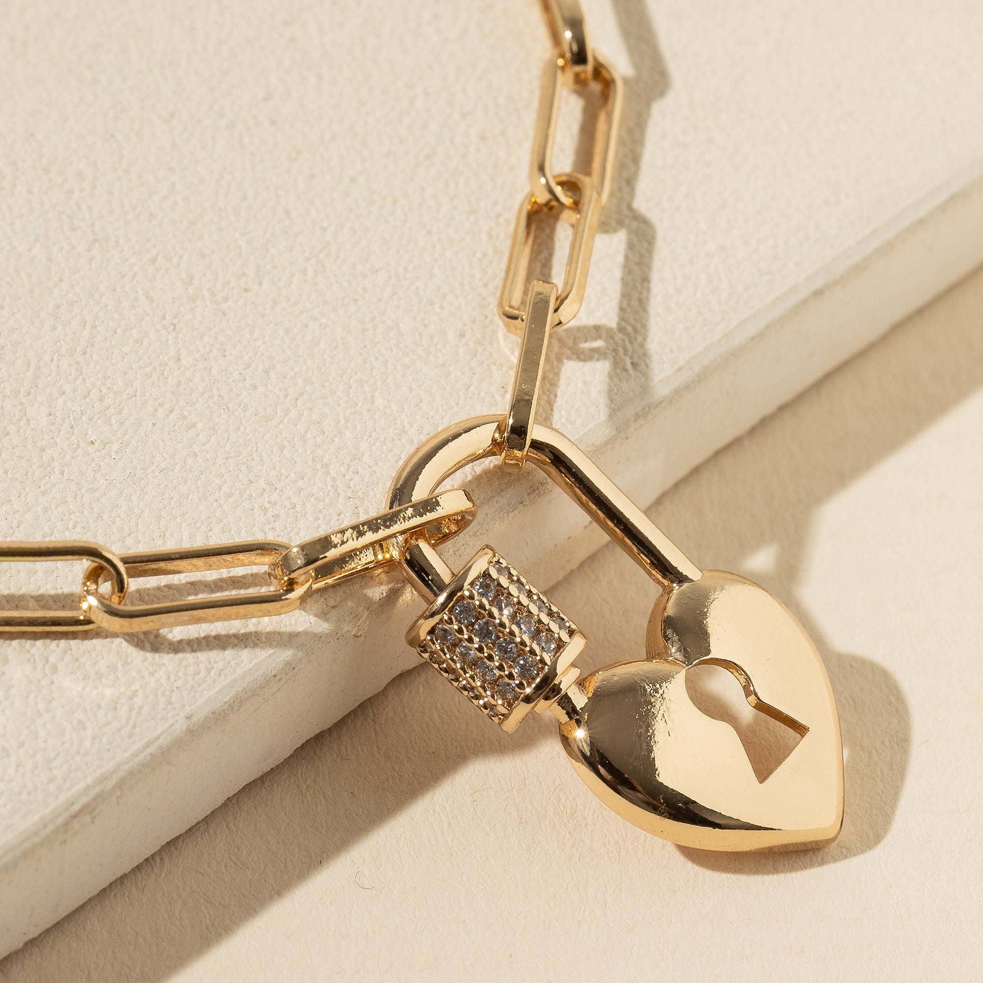 Lock Heart Charm Bracelet