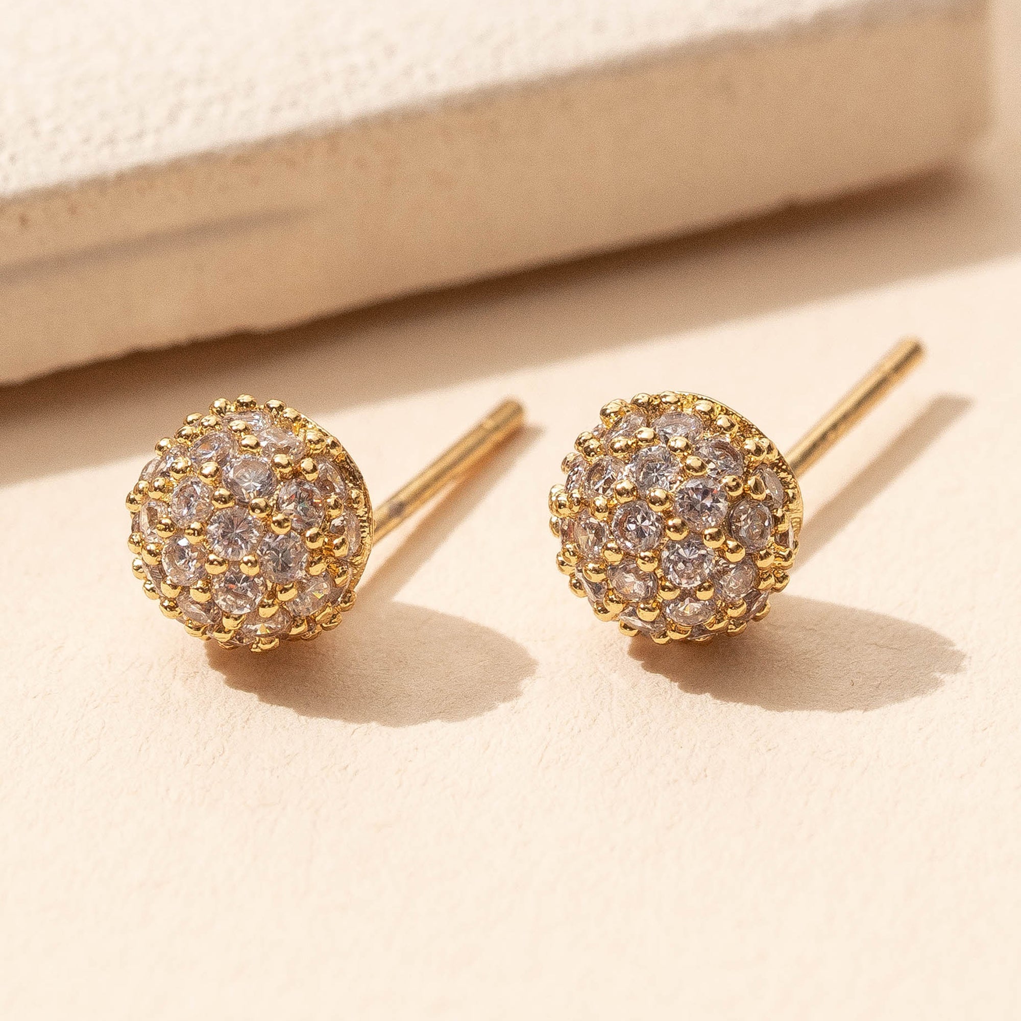 CZ Ball Stud Earrings