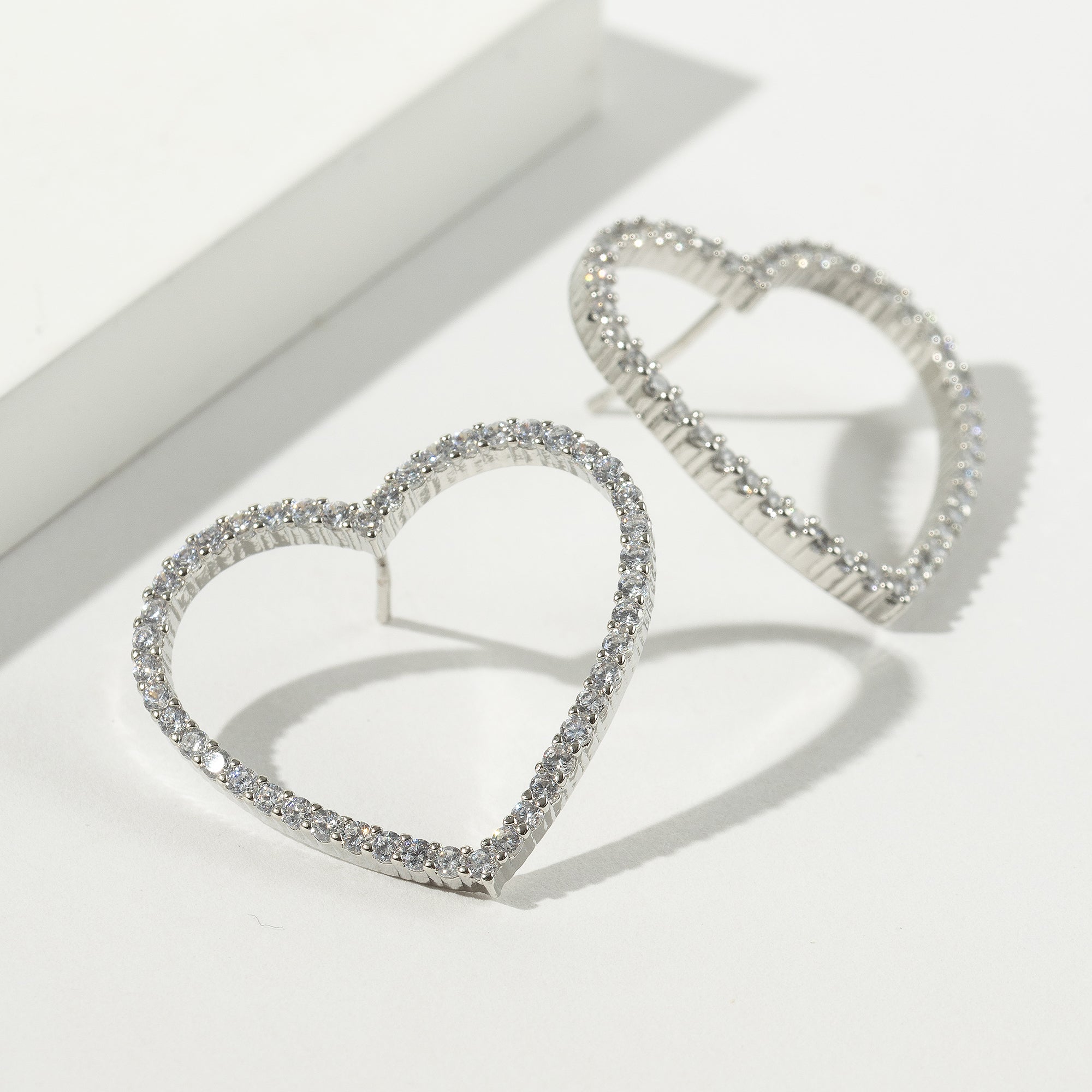 Rhinestone Heart Shape Earrings