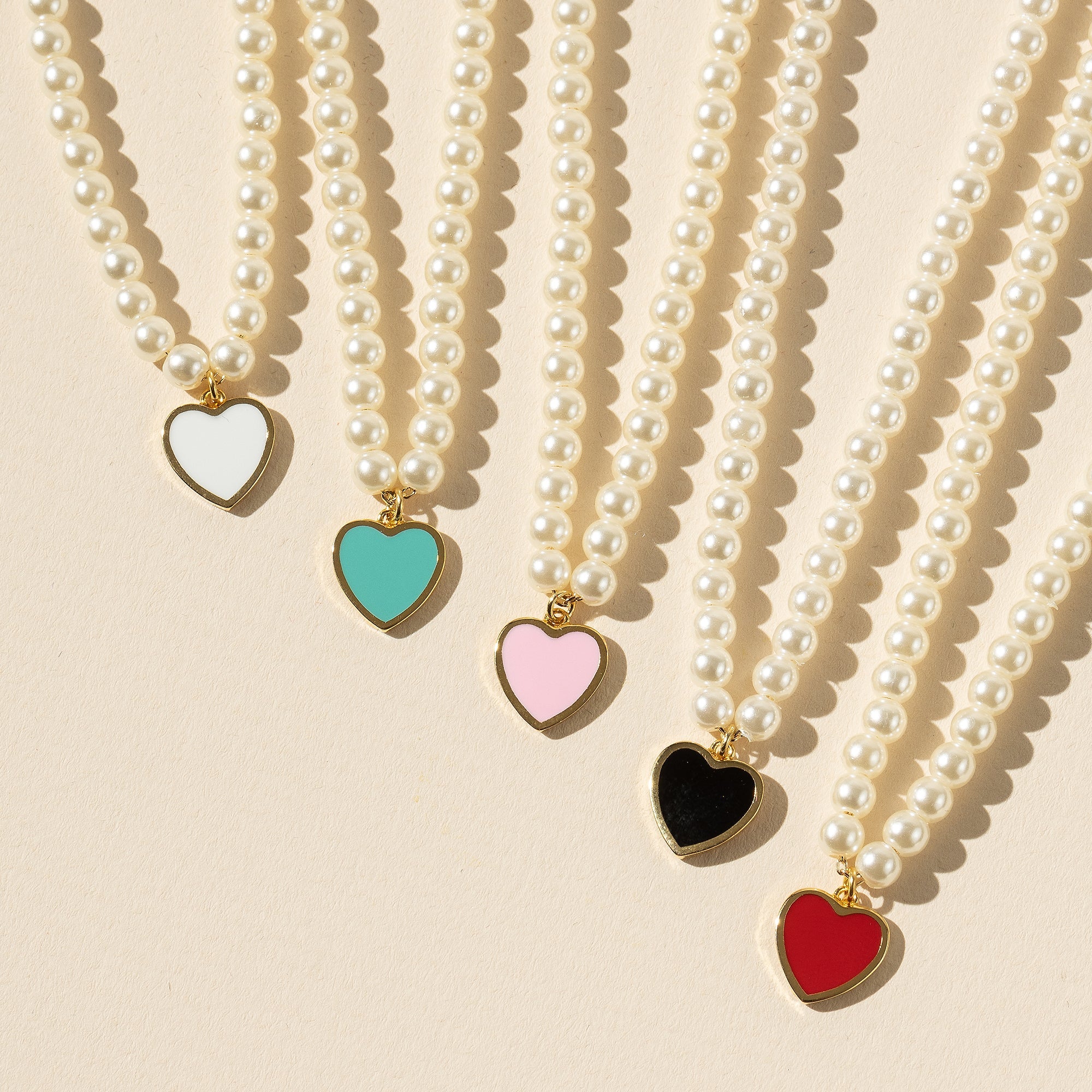 Pearl Heart Charm Necklace