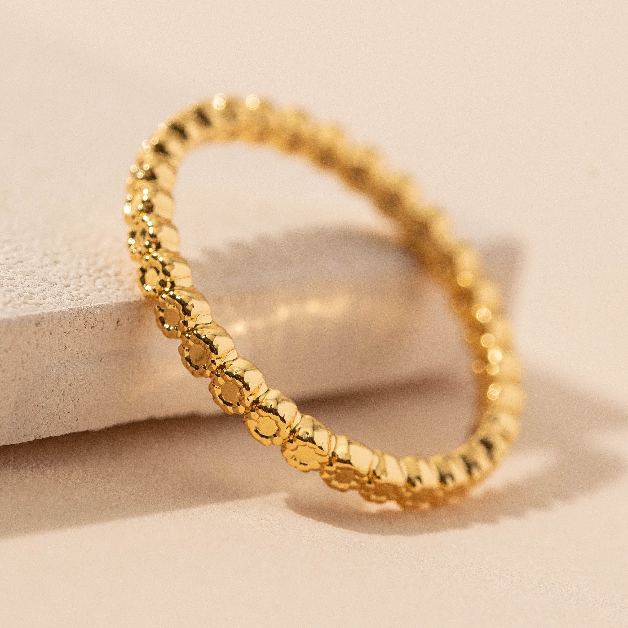 Textured CZ Ring
