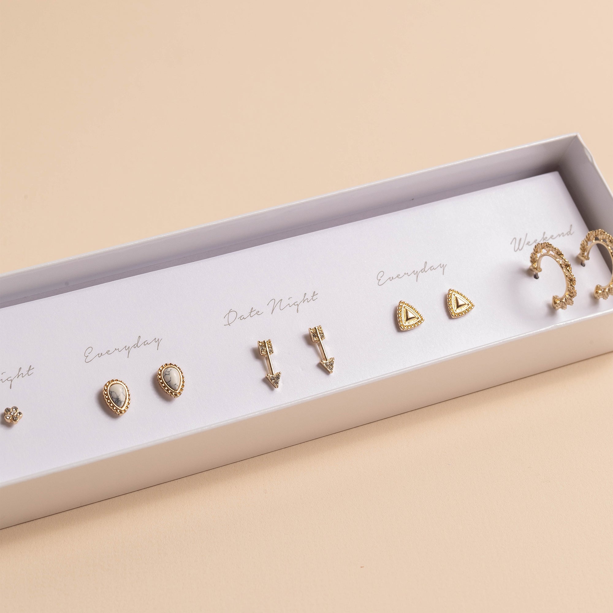 Hoop Box Earrings Set