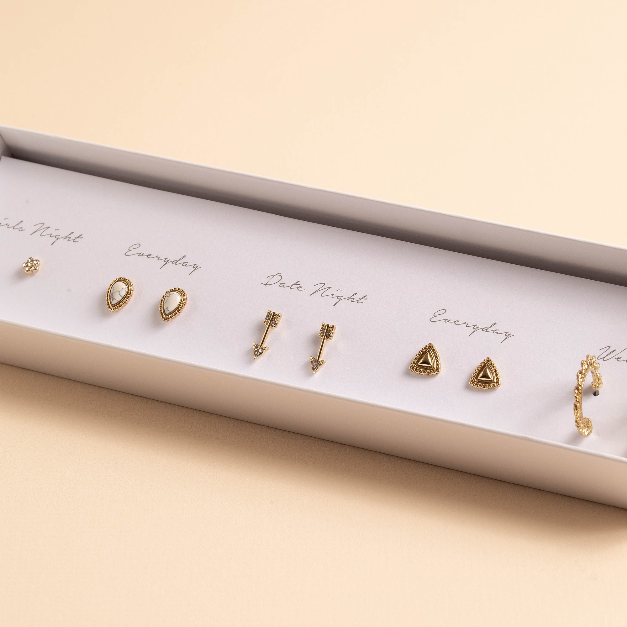 Hoop Box Earrings Set