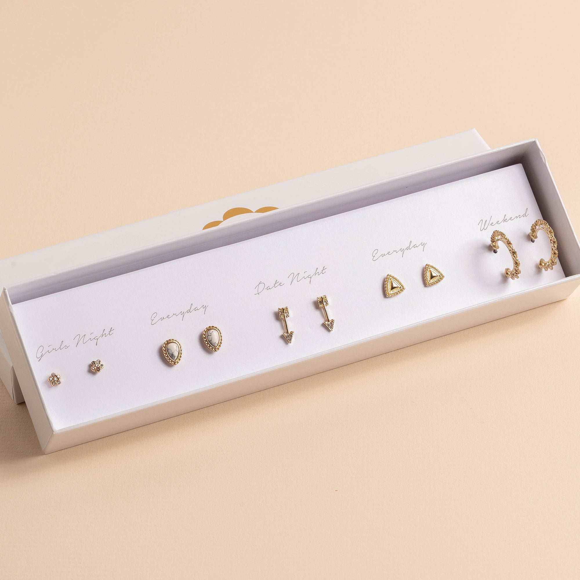Hoop Box Earrings Set