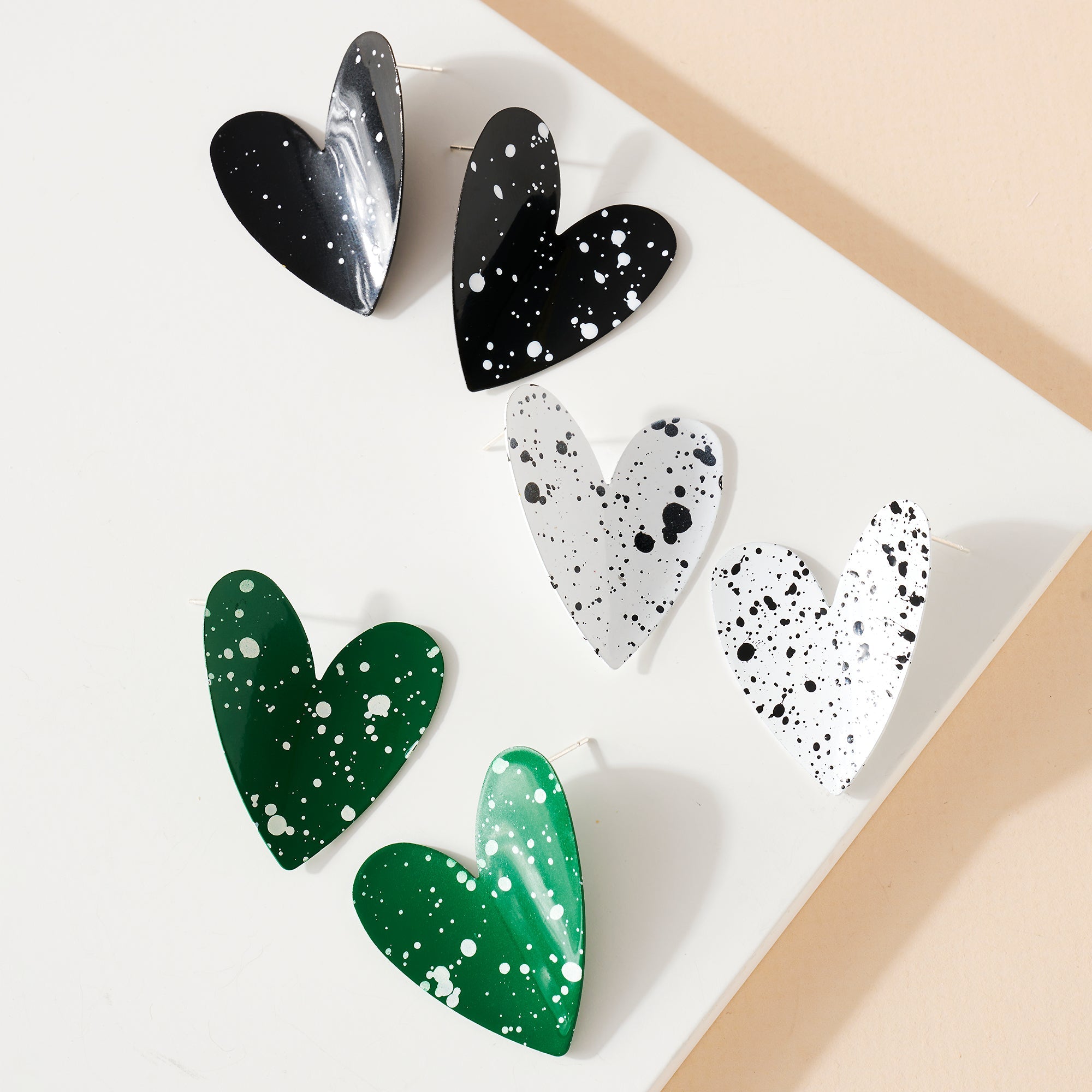 Paint Splatter Dangle Earrings