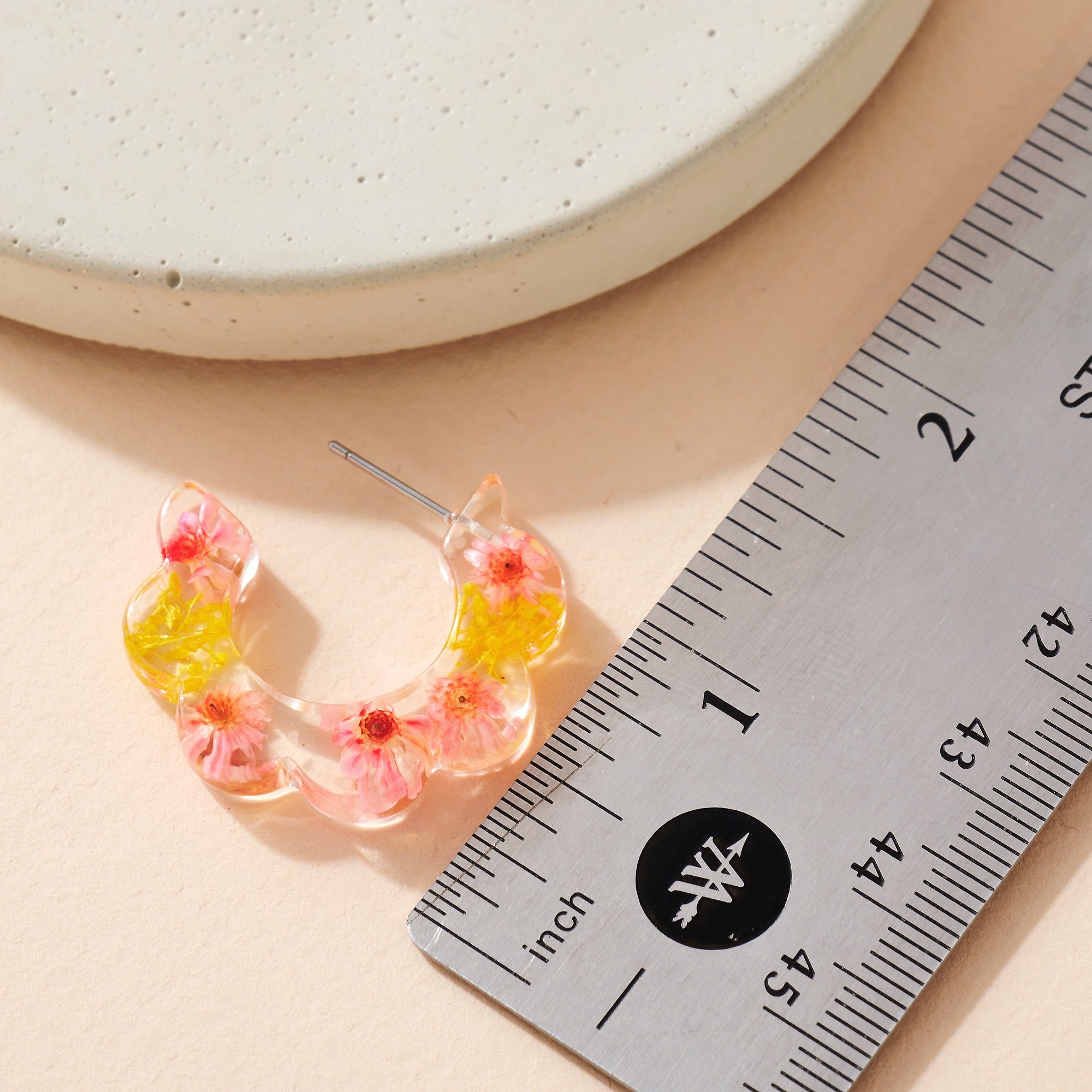 Resin Open Hoop Earrings