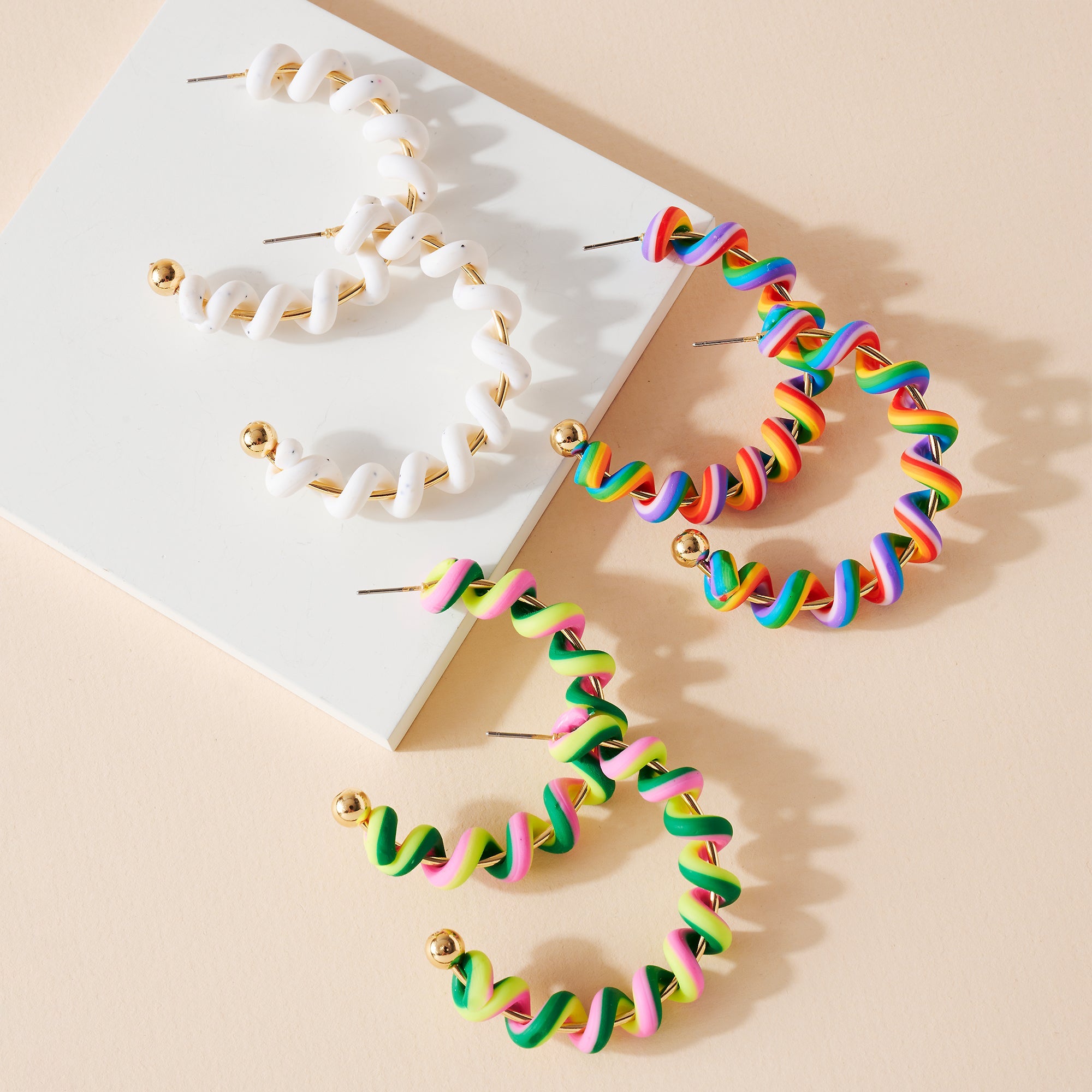 Twist Silicone Open Hoop Earrings