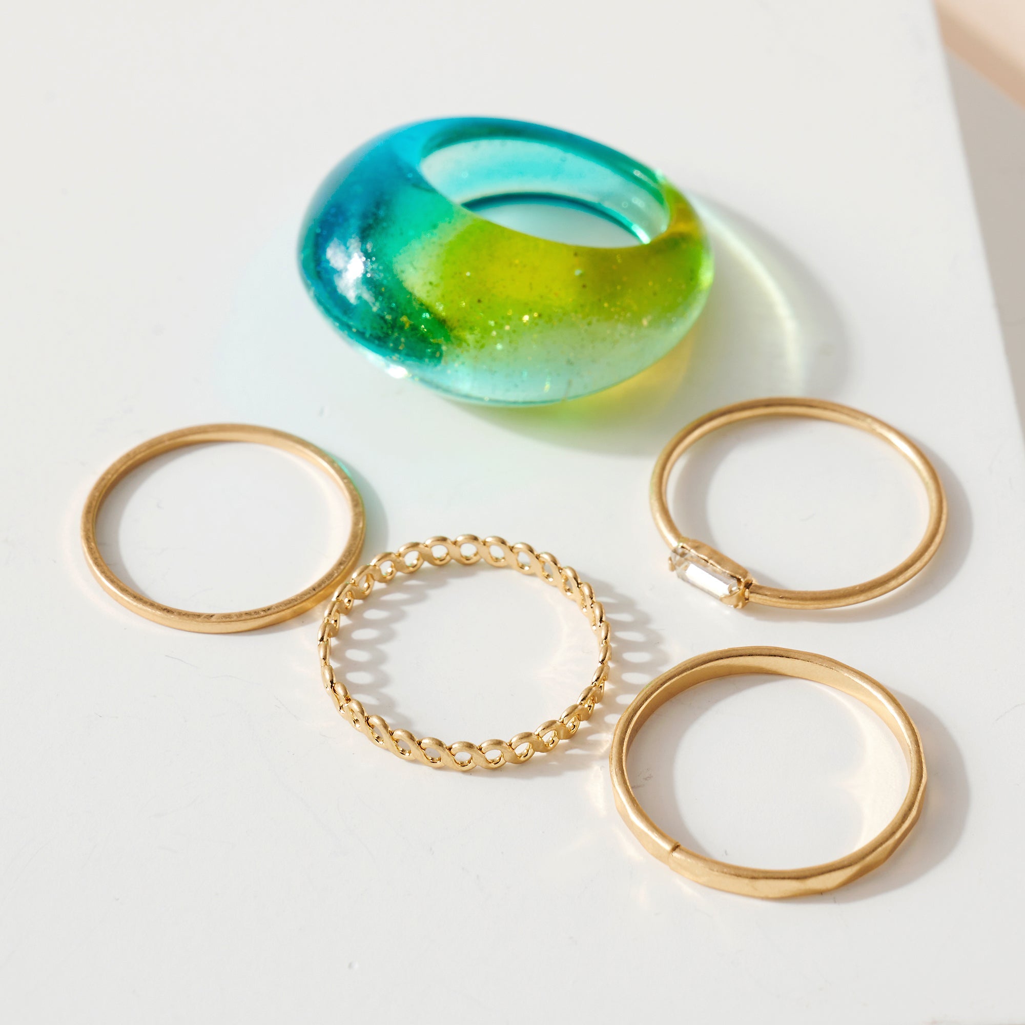 Gradient Resin Ring Set