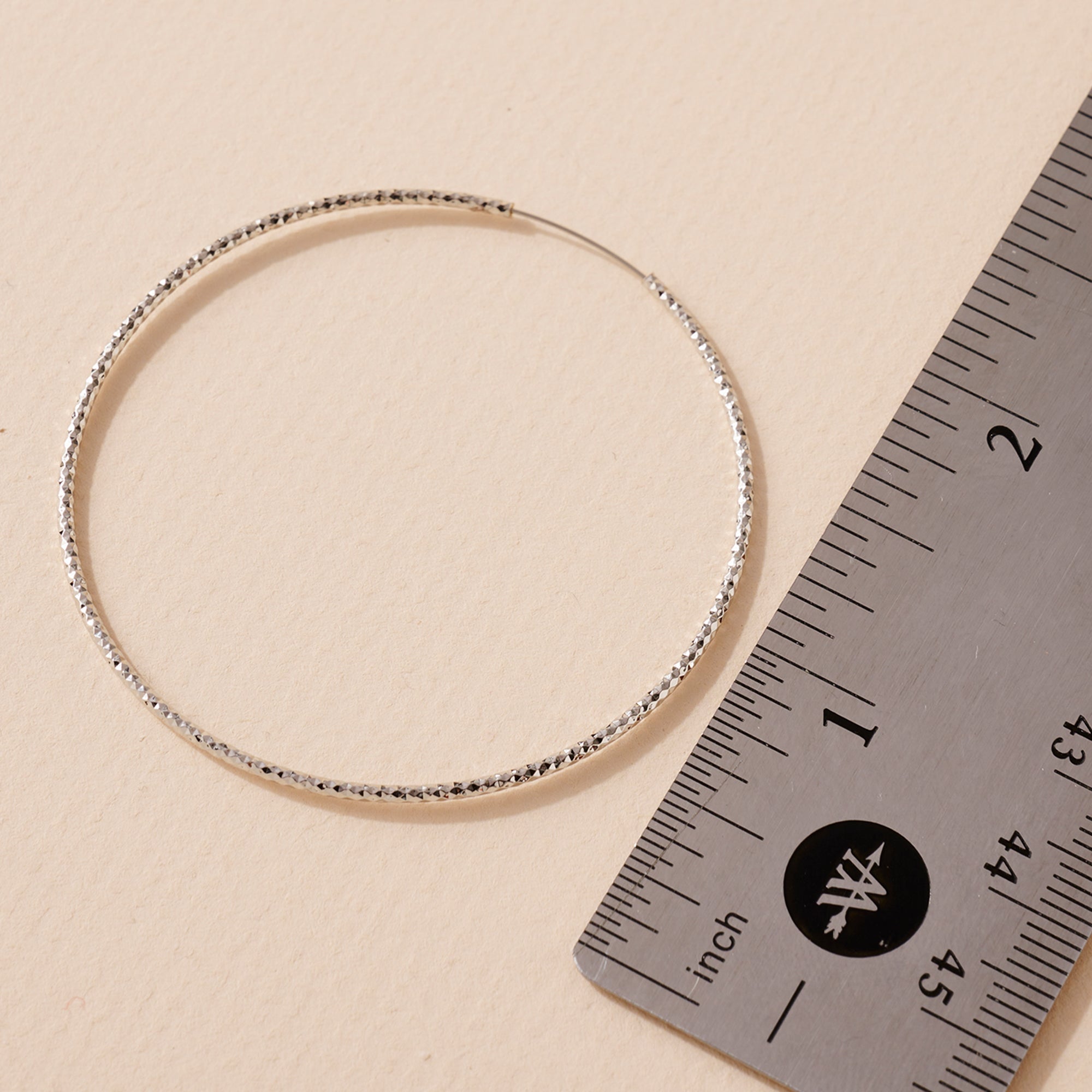 Textured Thin Hoop Earrings