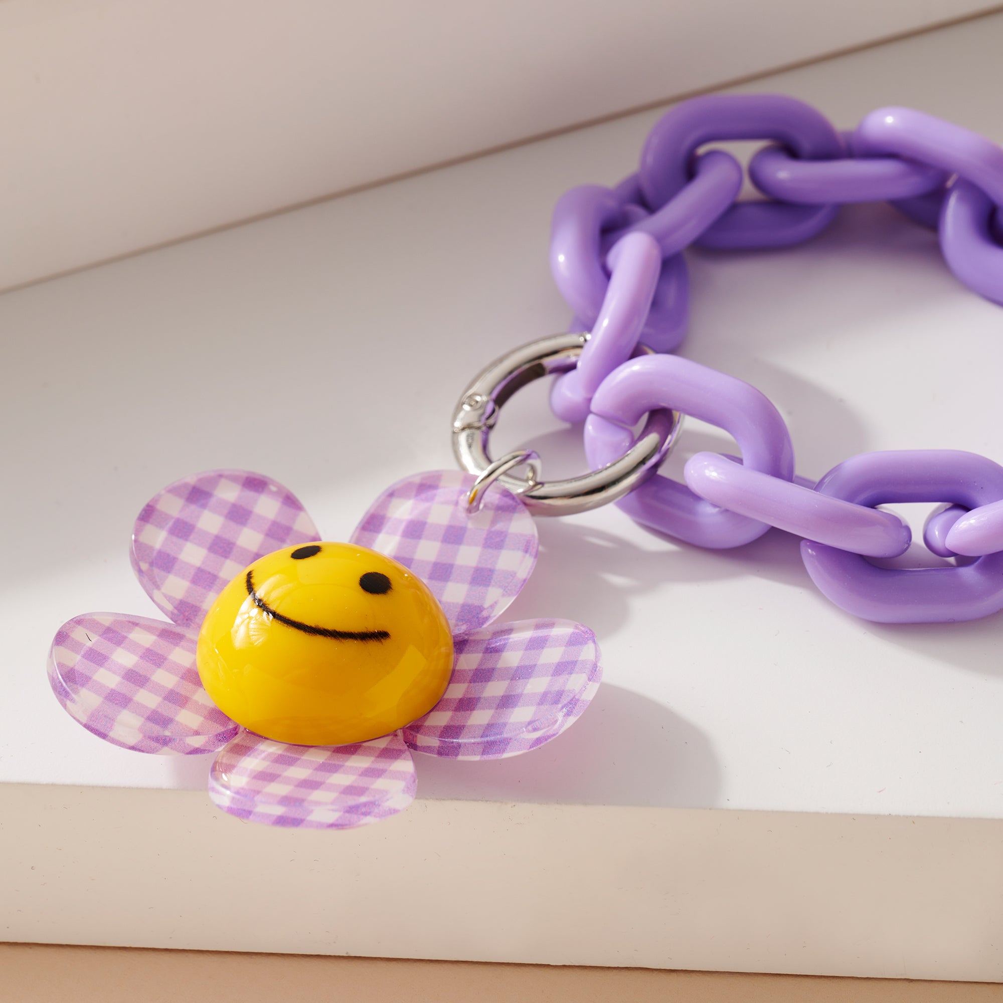 Flower Smile Key Chain