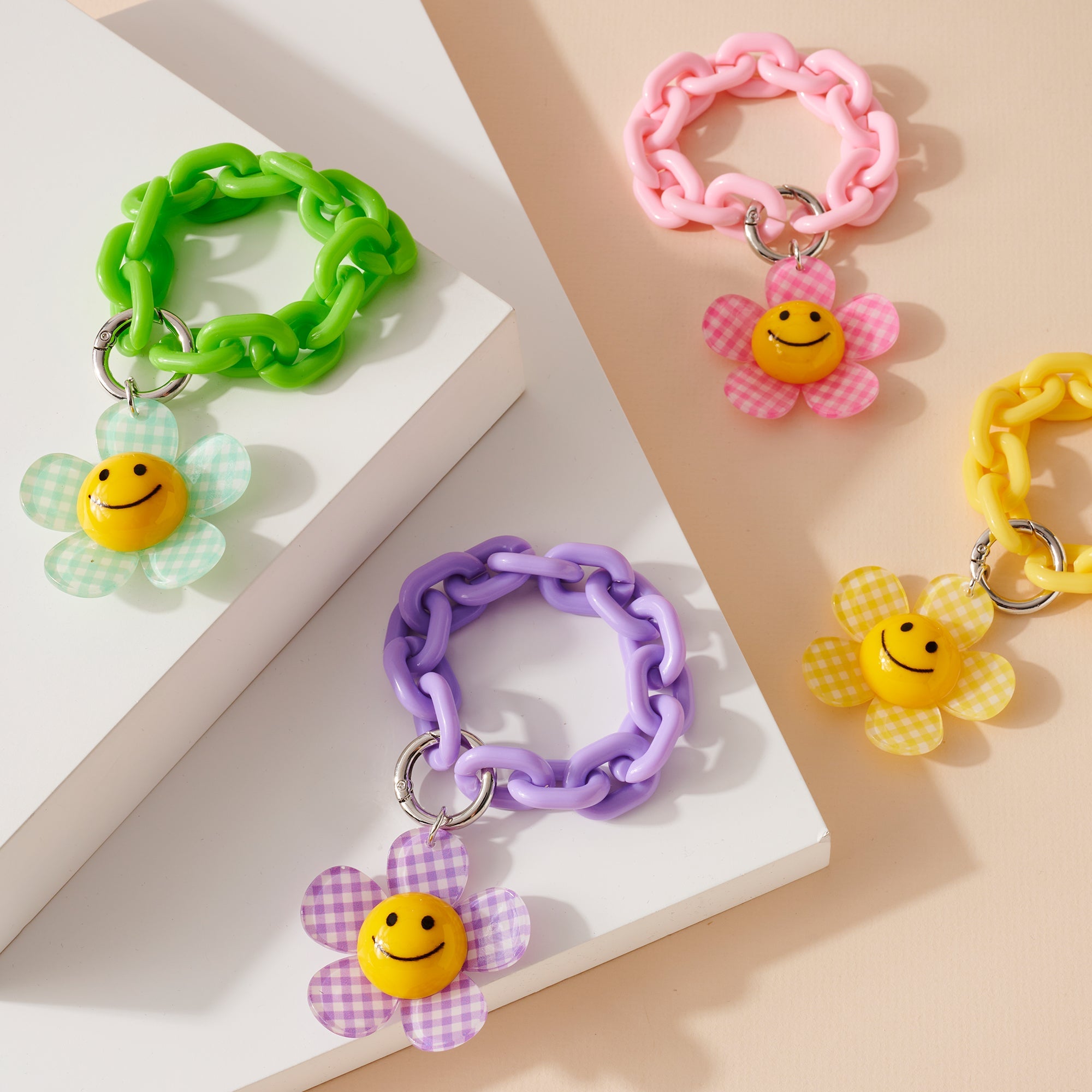 Flower Smile Key Chain
