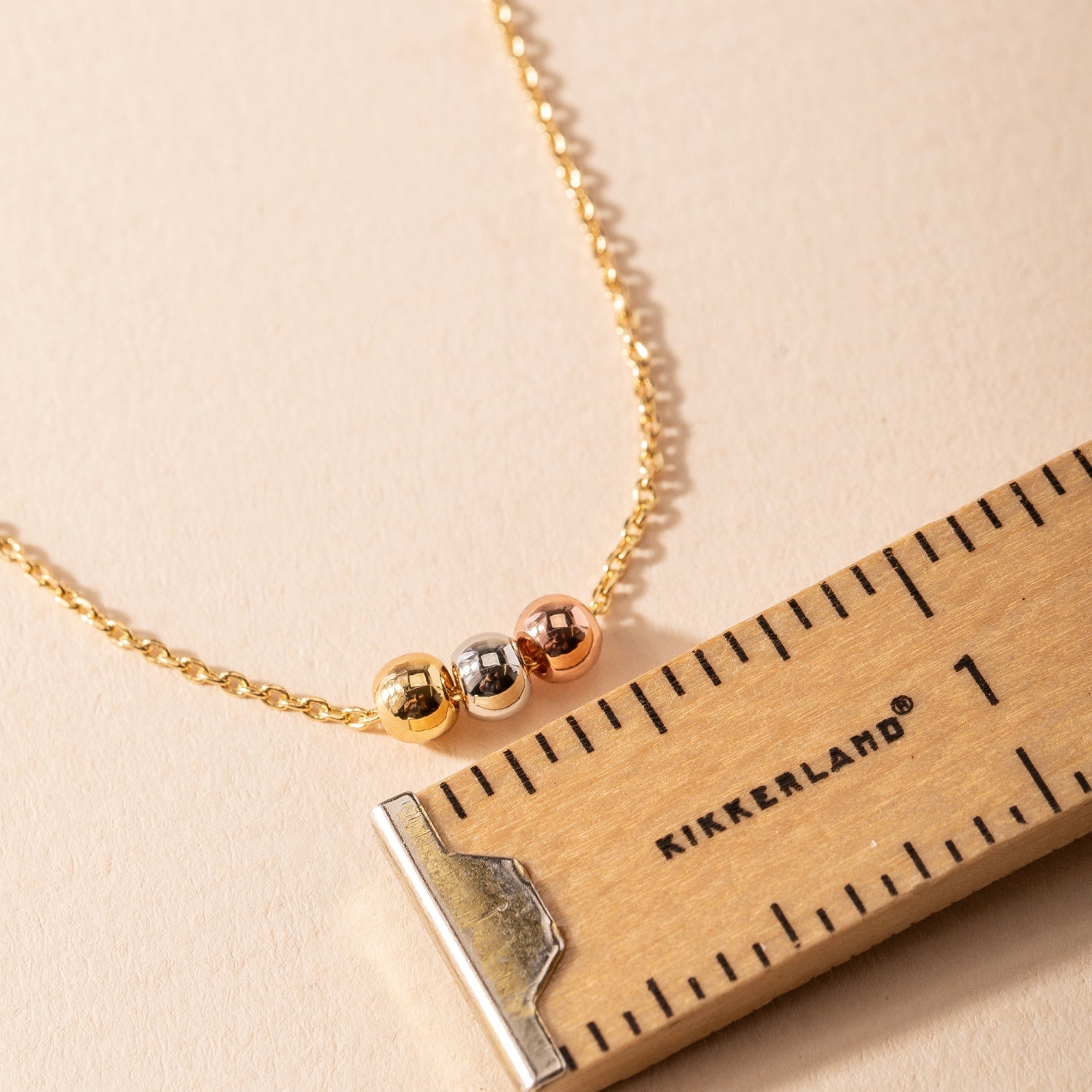 Three Ball Bearing Charms Necklace