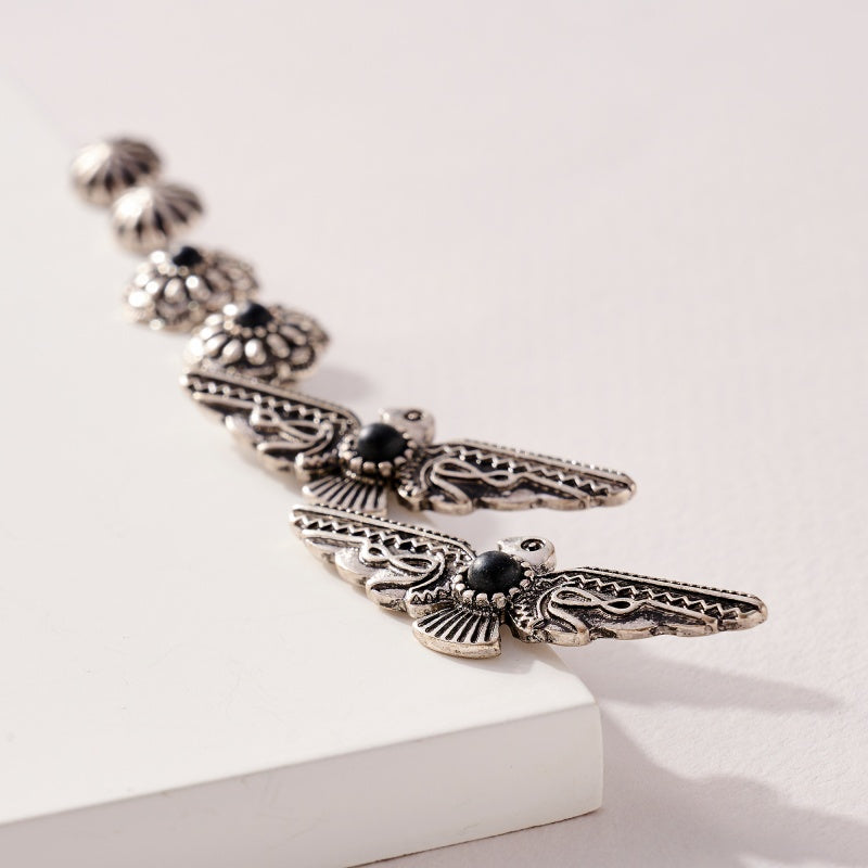 Western Design Natural Stones Stud Earrings Set
